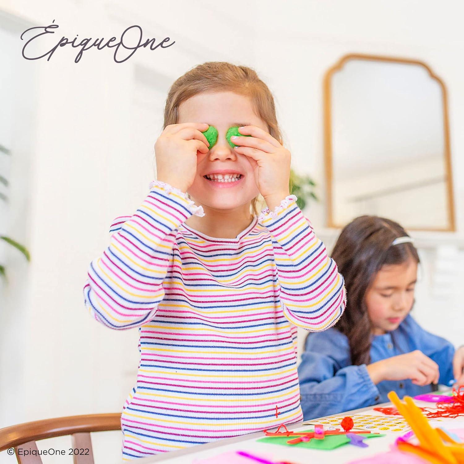 Set de Suministros de Arte EpiqueOne 2100 Piezas - Pompones, Ojos Móviles y Más