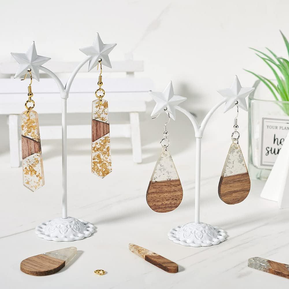 FASHEWELRY 24 Piezas Encantos de Madera y Resina para Joyería