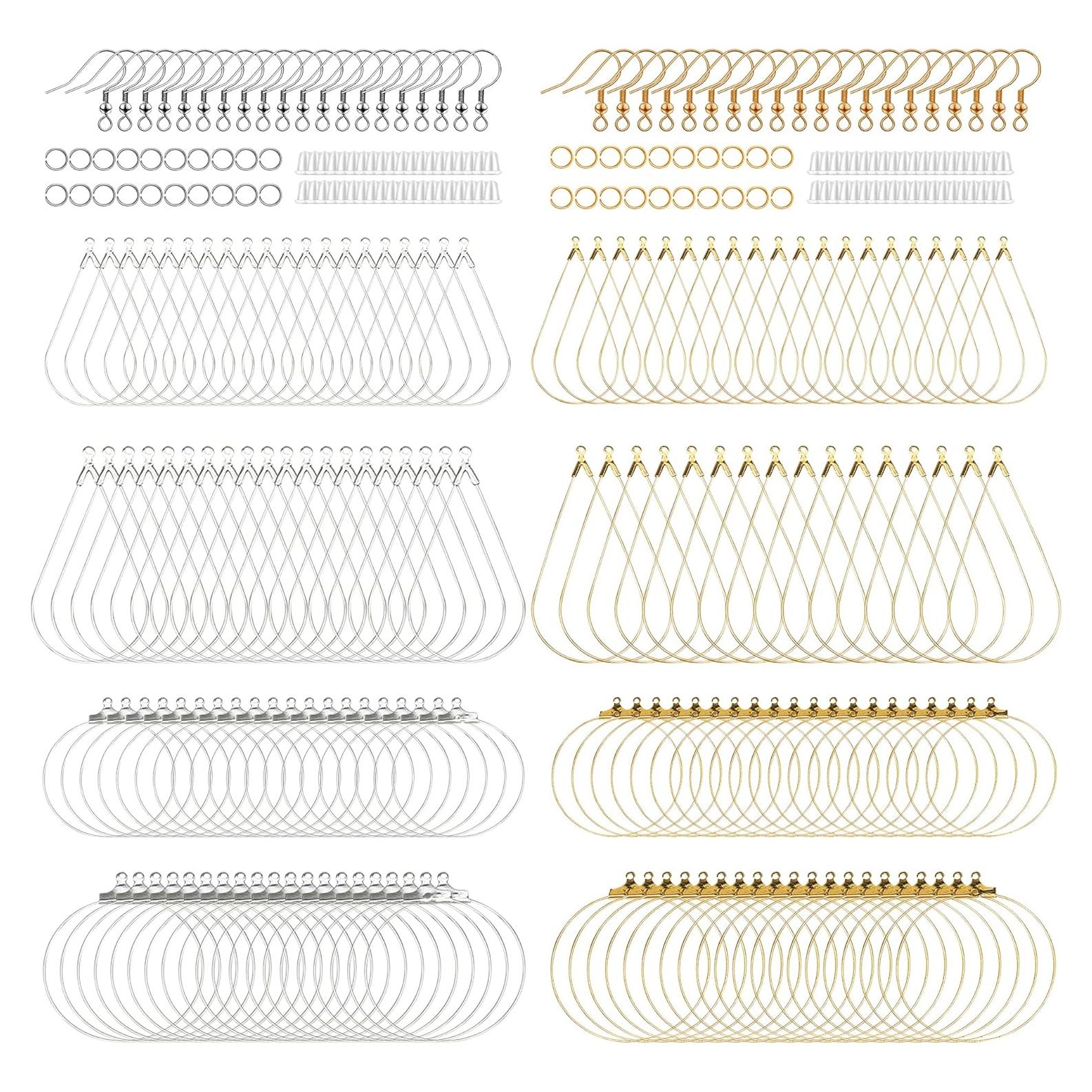 Kit de Fabricación de Pendientes ZHAO 400PCS Oro Plata DIY