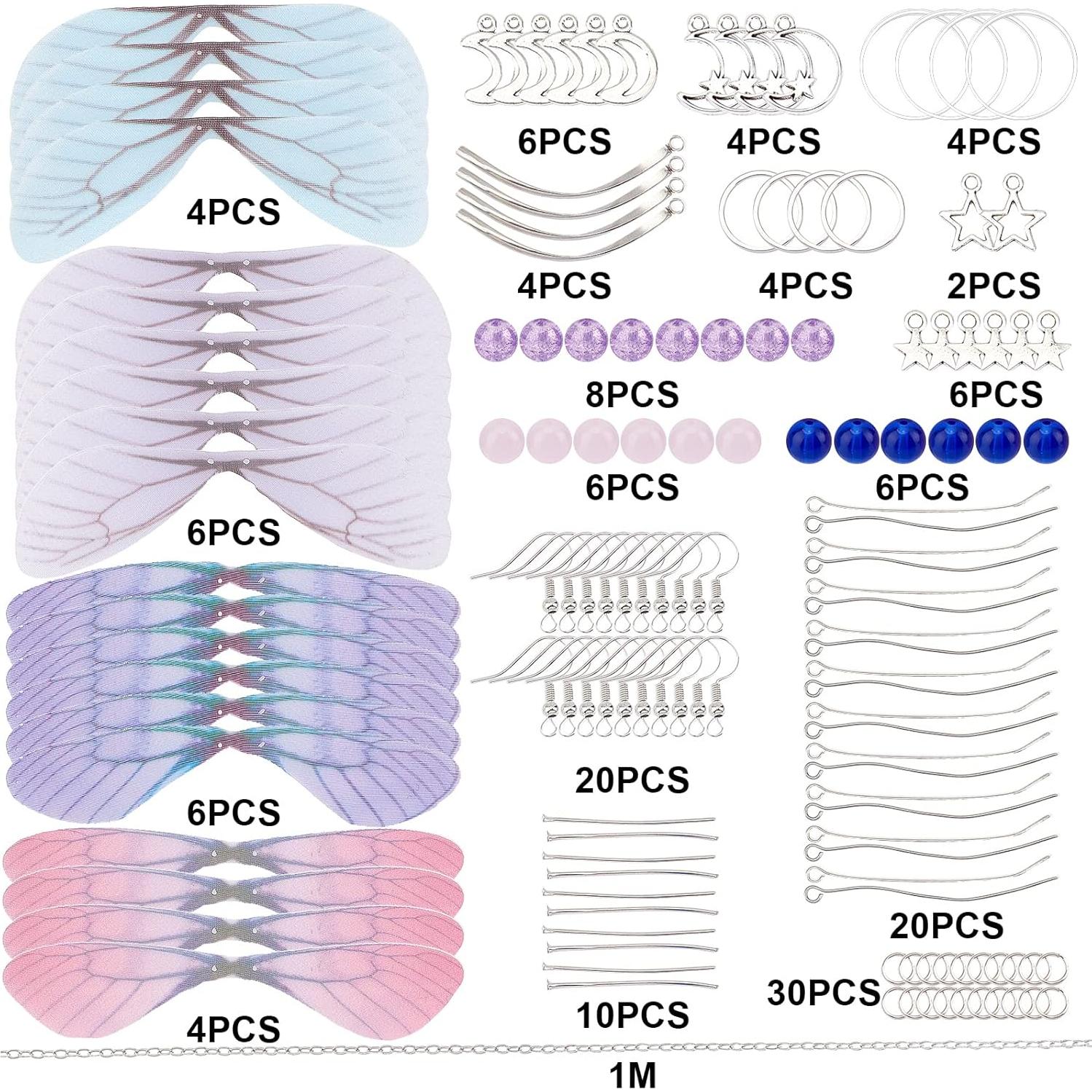Kit de Fabricación de Pendientes DIY SUNNYCLUE - 10 Pares Mariposa