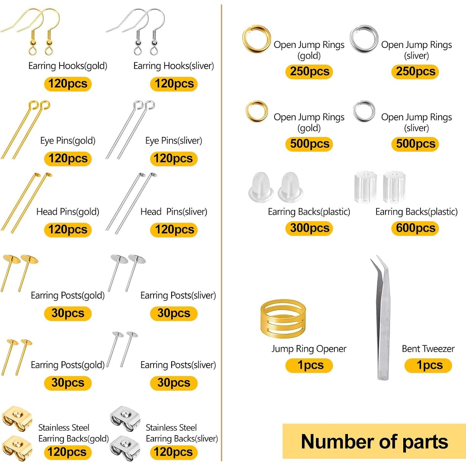 Kit de Suministros para Hacer Pendientes CZWZ 3480 Piezas