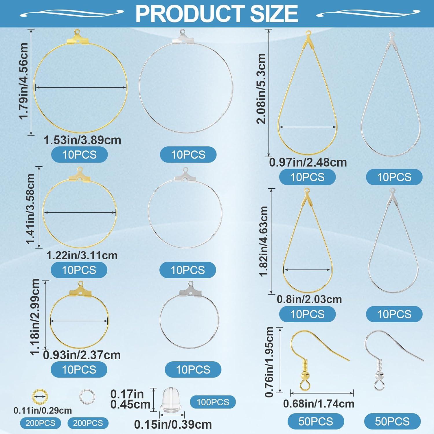 Kit 700 Accesorios para Hacer Pendientes Hipoalergénicos Pndeyo