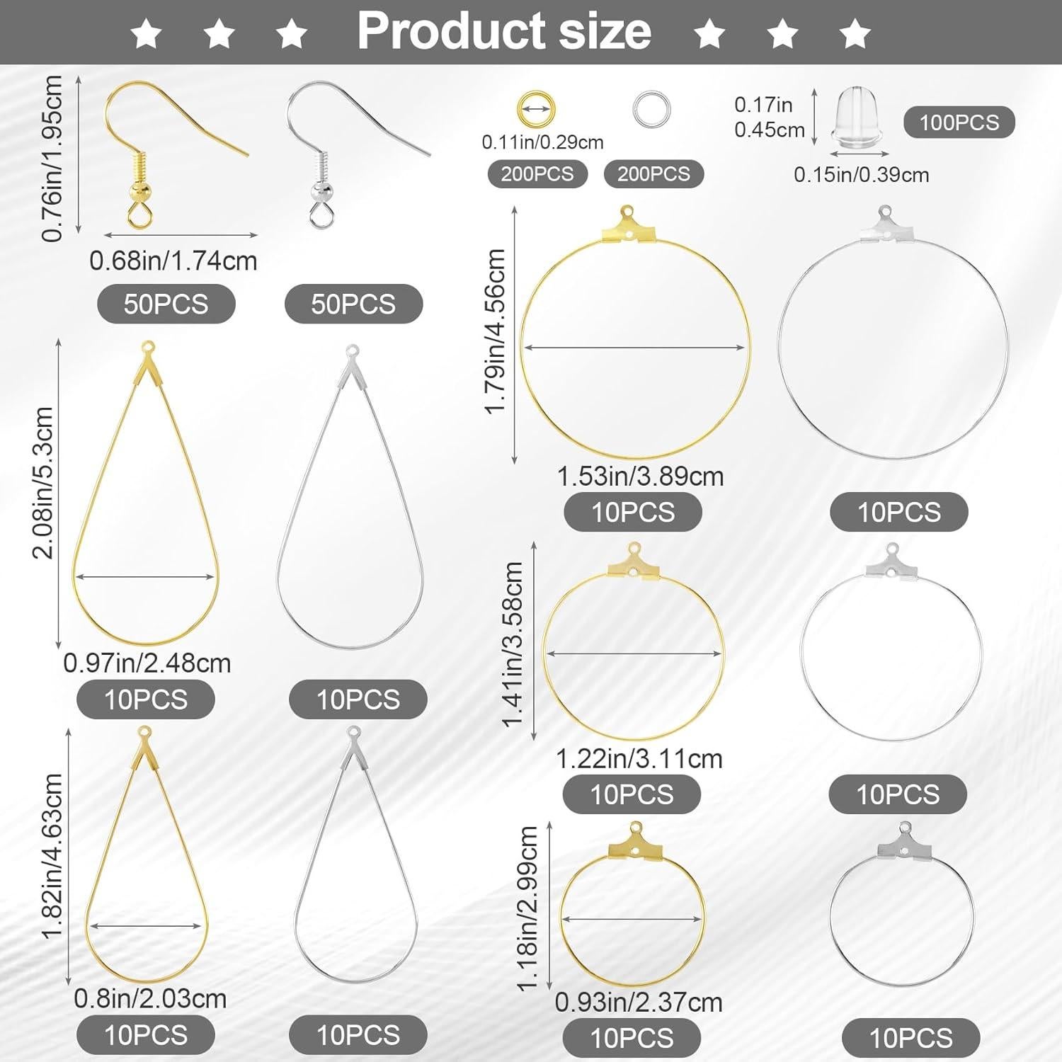 Kit de Fabricación de Pendientes OIIKI 700pcs Hipoalergénico