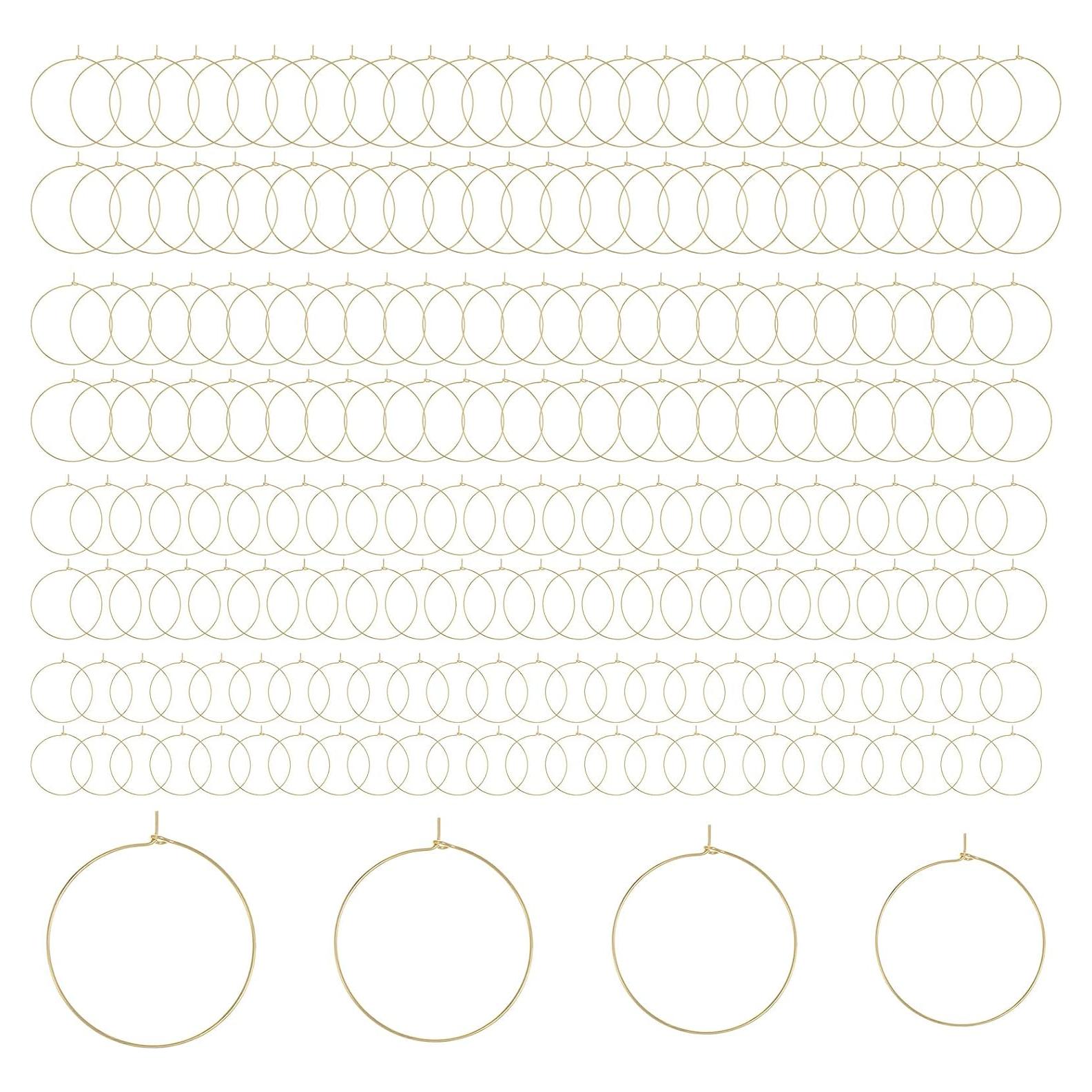 200 Aros de Pendientes de Joyería Nogeqi en Oro 20-35mm