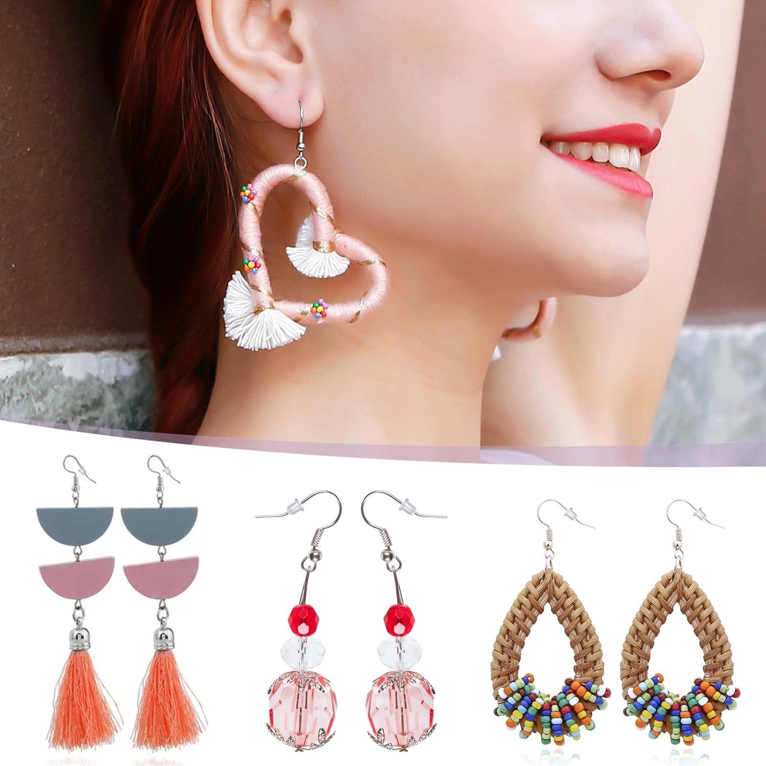 Kit de Ganchos de Aretes TOAOB 300pcs Acero Inoxidable Plata