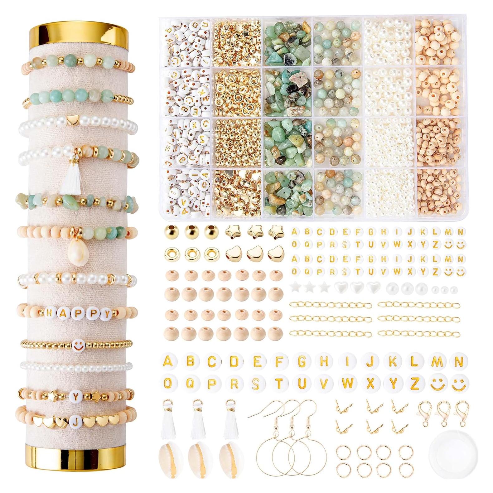 Kit de Fabricación de Joyas Xylise con Cuentas Naturales 335 Piezas