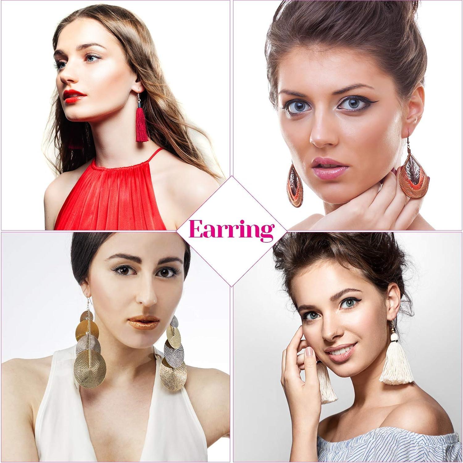 Kit de fabricación de aretes Anezus 1900 Piezas con ganchos