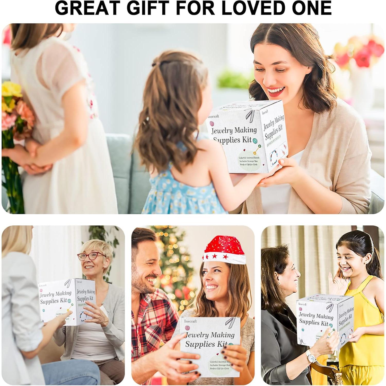 Kit de Fabricación de Joyas Inscraft 1960 Piezas Multicolor