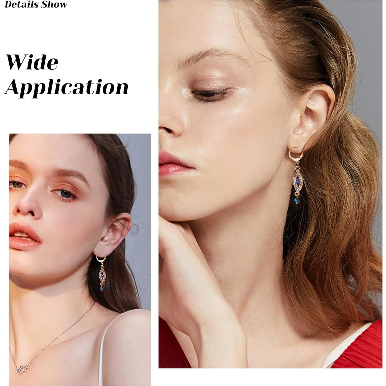 Beebeecraft Kit 50 Ganchos de Pendientes Oro 18K 5 Estilos