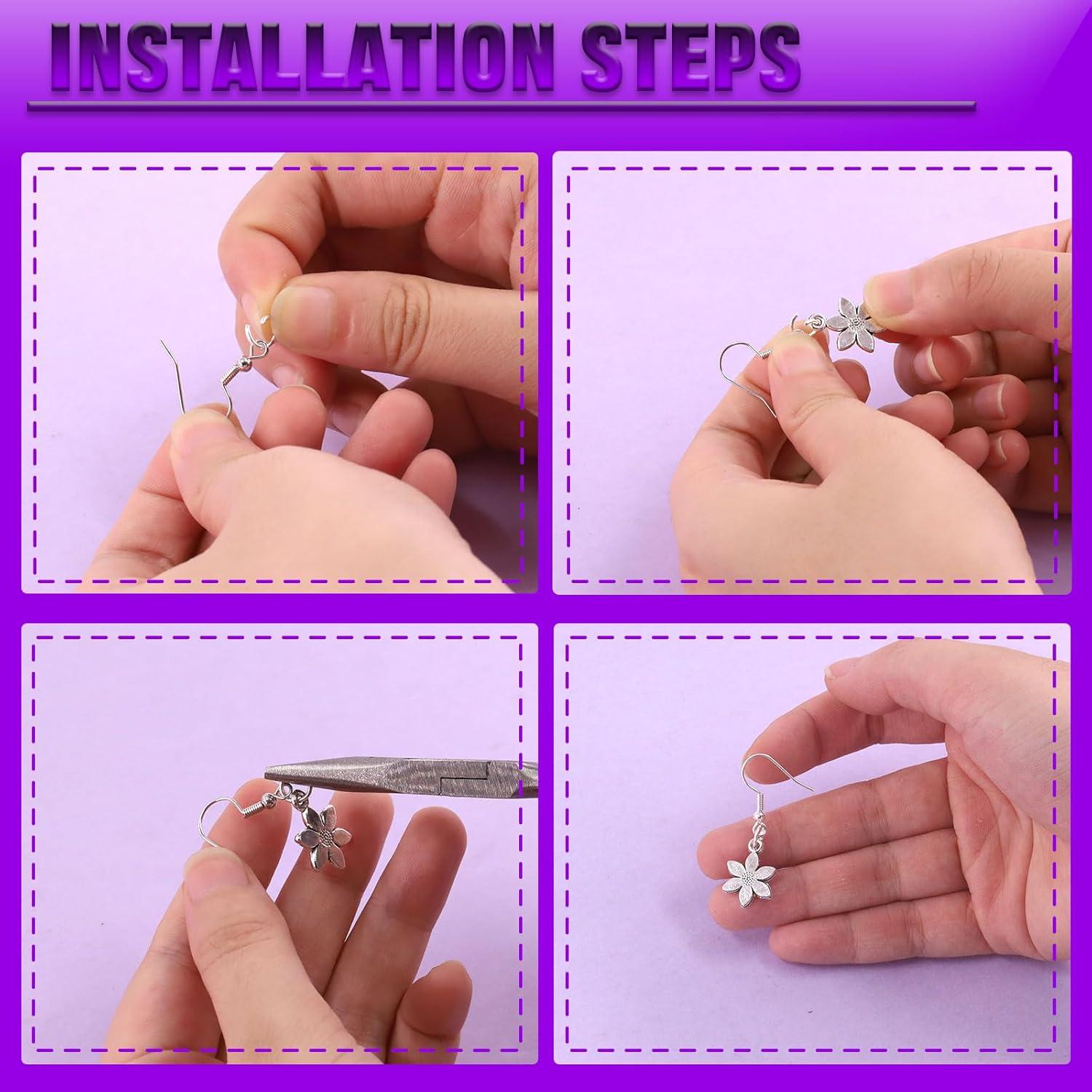 Kit de Hacer Pendientes Swpeet 1533 Piezas con Ganchos y Anillas