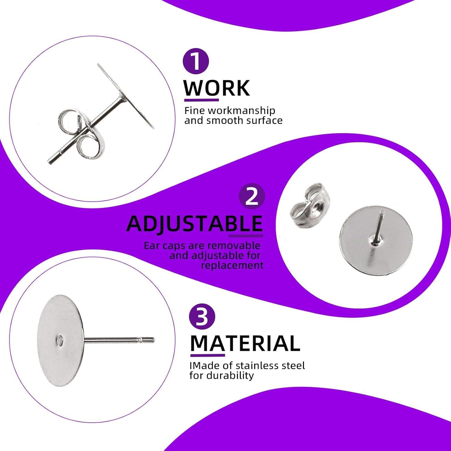 Kit de Hacer Pendientes Swpeet 1533 Piezas con Ganchos y Anillas