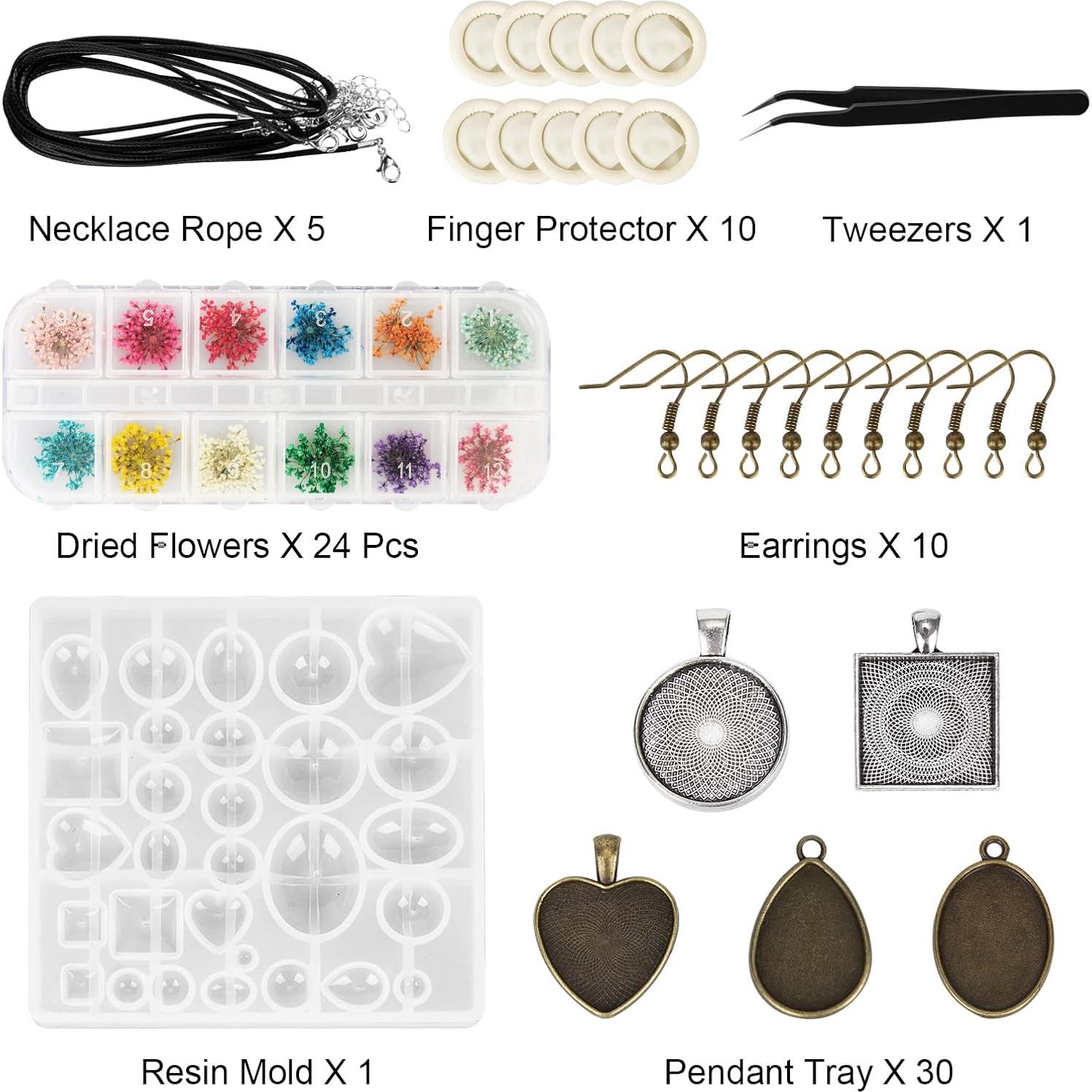 Kit de Moldes de Joyería HOMEIDOL 57 Piezas Silicona y Metal