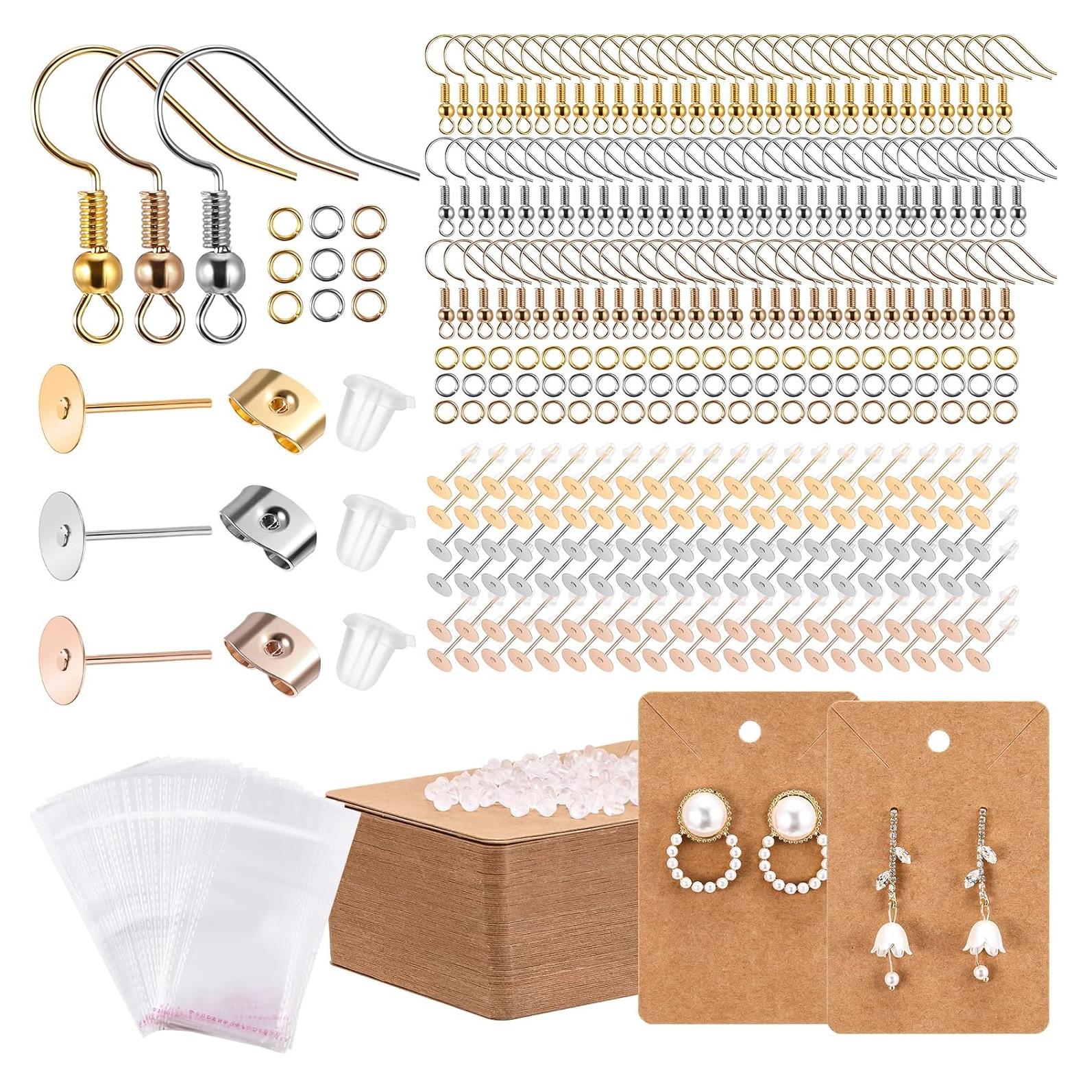 Kit de Fabricación de Pendientes Tondiamo 2100 Pcs - Cobre Plateado