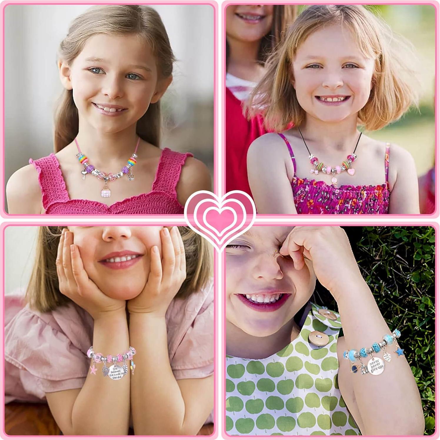 Kit de Pulseras de Encanto Mckanti 180 Piezas Unicornio Sirena