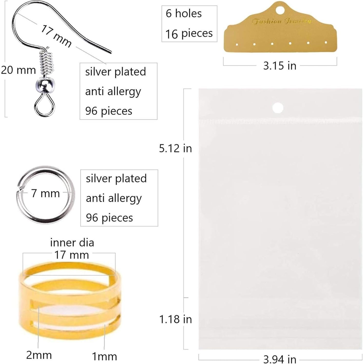 Kit de Fabricación de Pendientes AOUXSEEM 321 Piezas Pastel