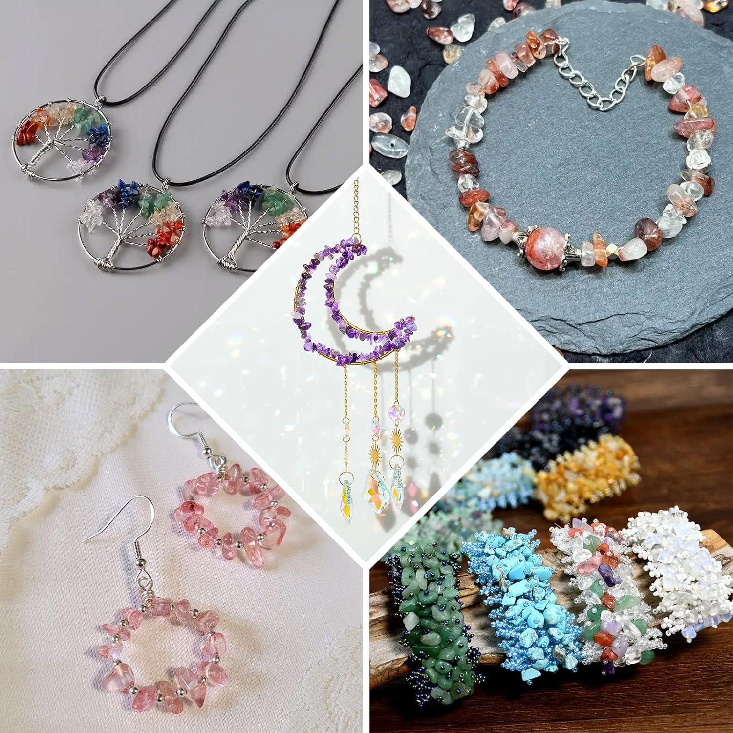 Kit de Fabricación de Joyas Ouubuuy 1200pcs Cristales y Cuentas