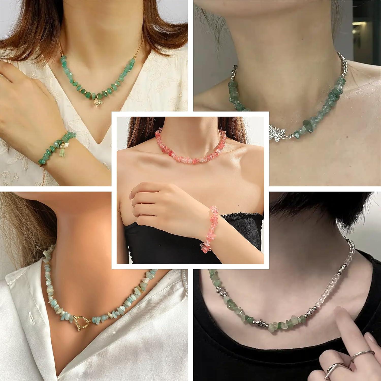 Kit de Fabricación de Joyas Ouubuuy 1200pcs Cristales y Cuentas