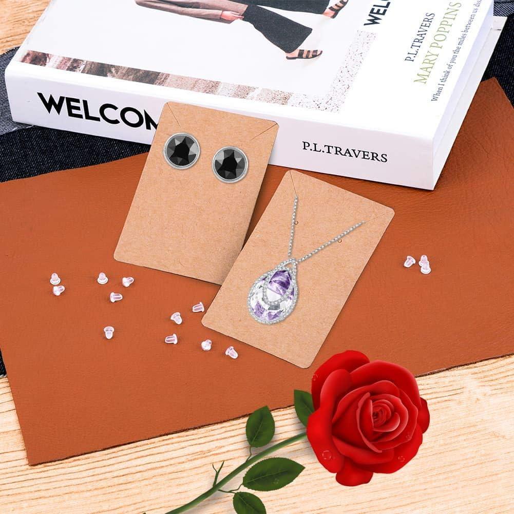 Tarjetas para Pendientes Anezus 100 Pcs Kraft 8.9x6.4 cm