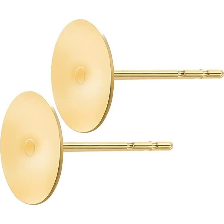 Kit de Aretes DIY 400 Piezas Acero Inoxidable 316L Oro