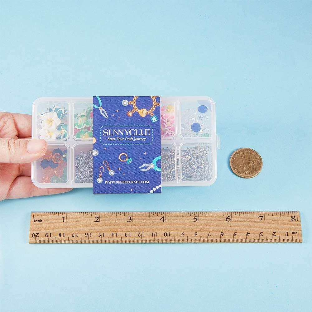 Kit de Joyería DIY SUNNYCLUE 16 Pares Pendientes Flores 3D