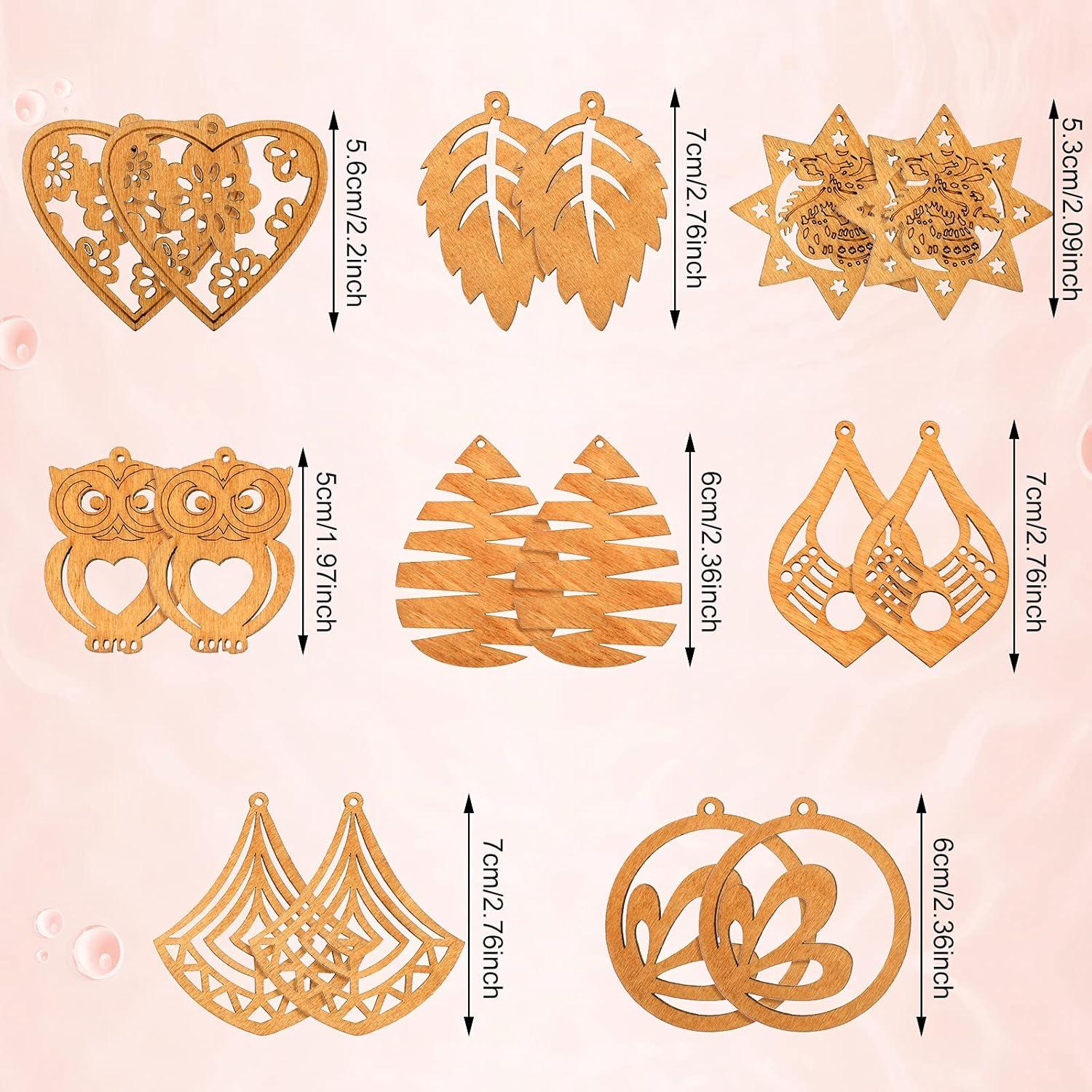 Kit de Fabricación de Pendientes de Madera Hicarer 182 Piezas