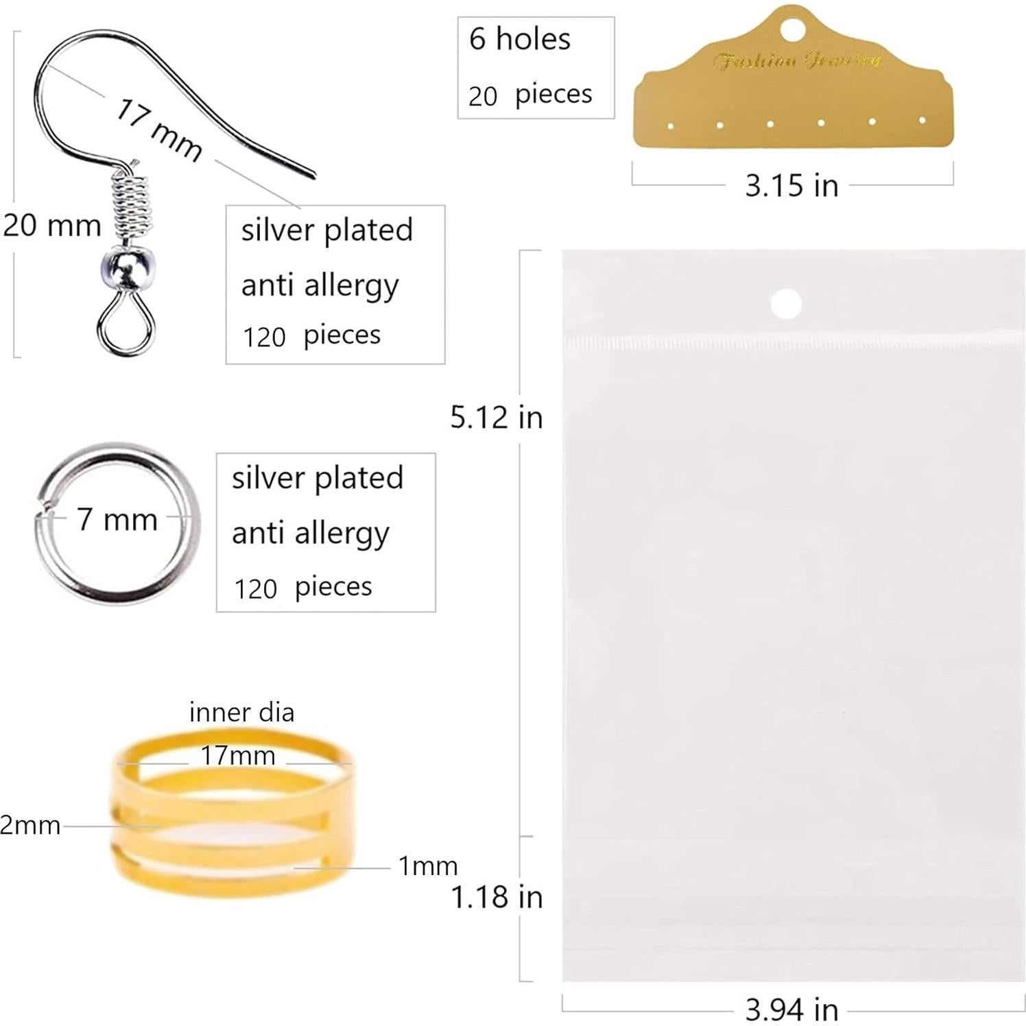Kit de Fabricación de Pendientes AOUXSEEM 401 Piezas Cuero Sintético