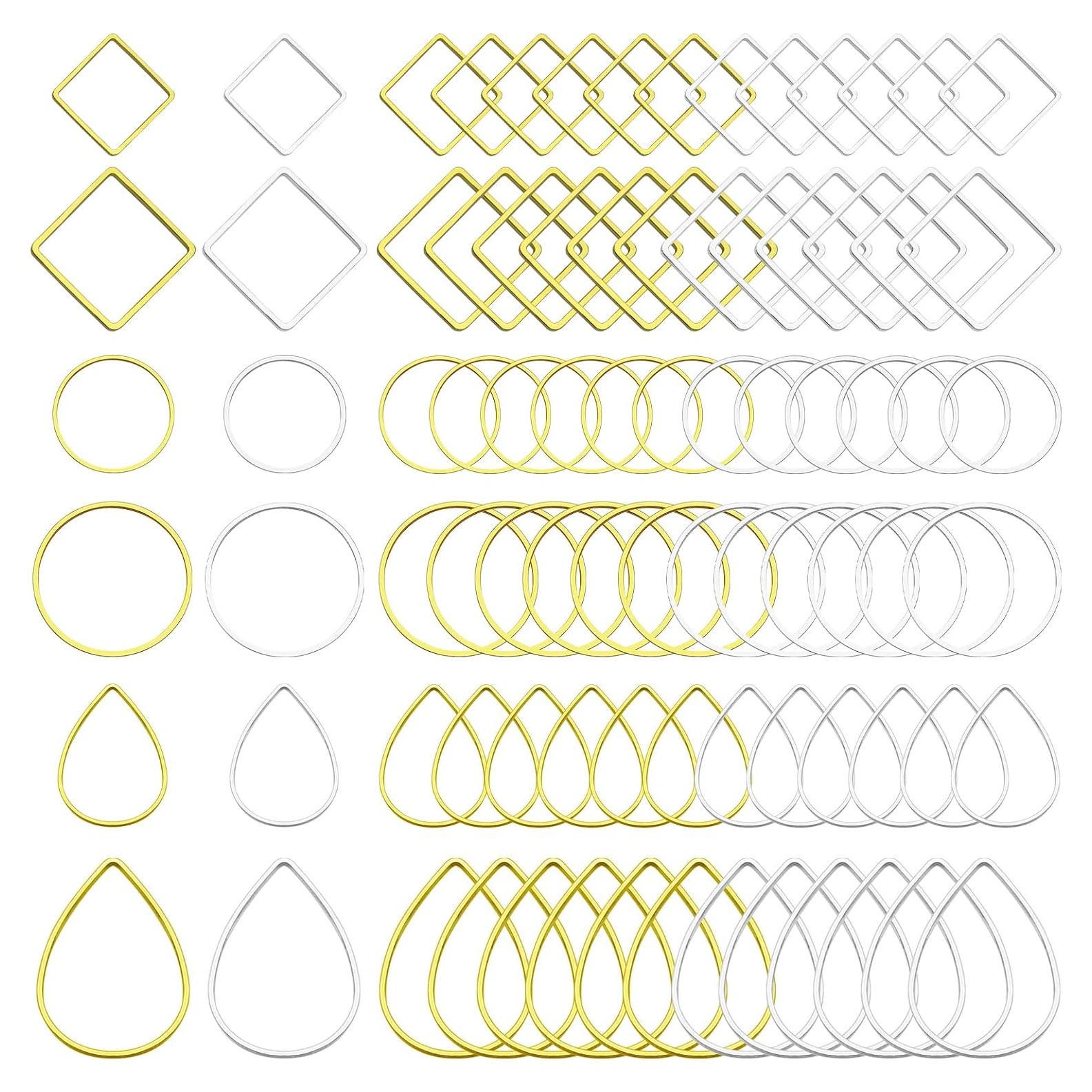 Ximalun 120 Aros de Pendientes DIY Oro Plata 3 Formas