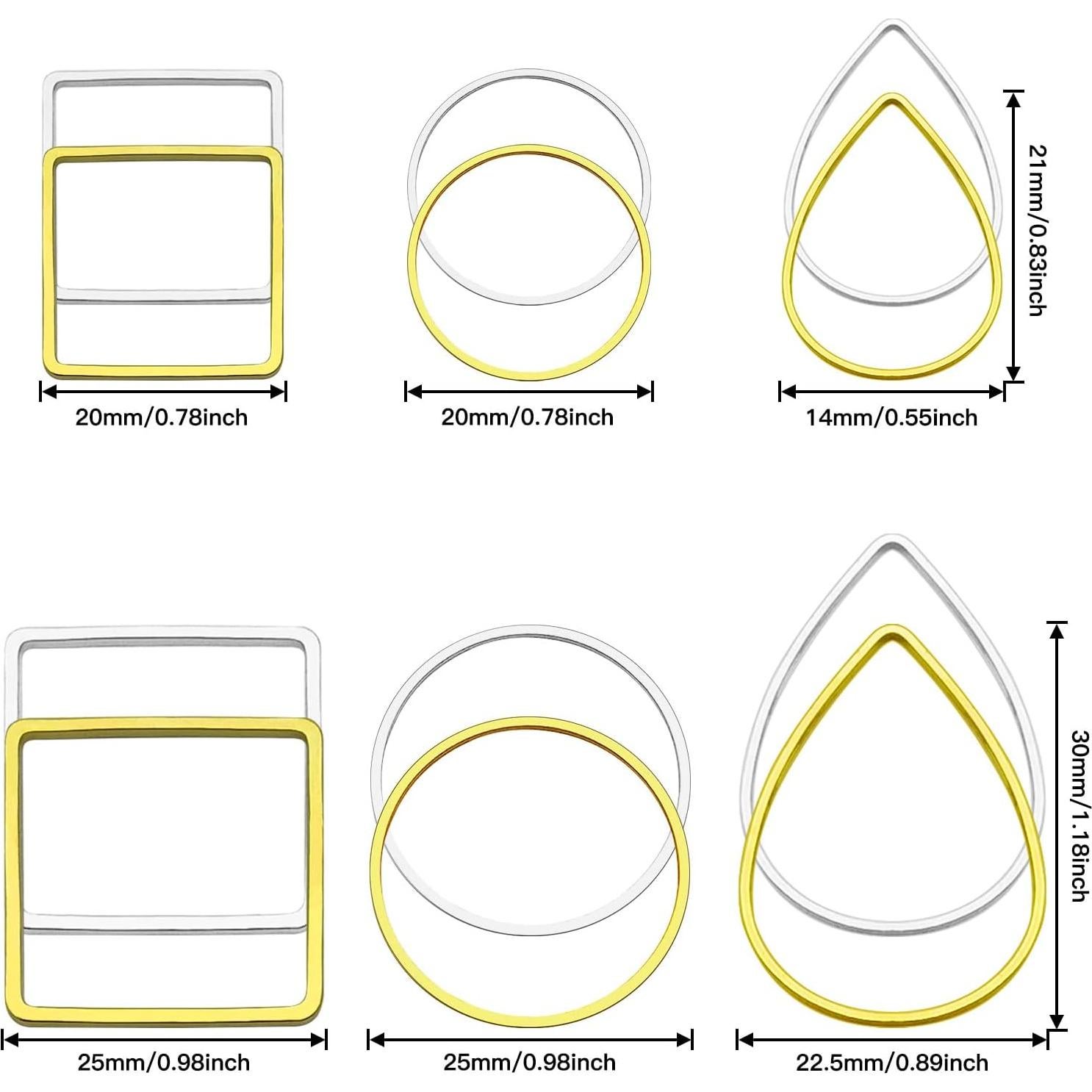Ximalun 120 Aros de Pendientes DIY Oro Plata 3 Formas