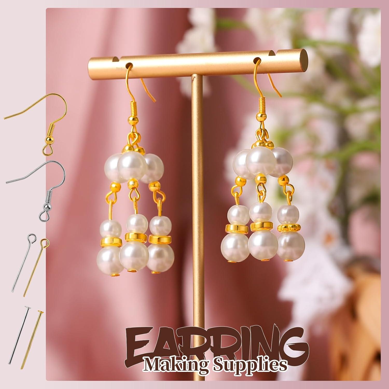 Kit de Suministros para Hacer Joyas LEOBRO 1200PCS Oro Plata