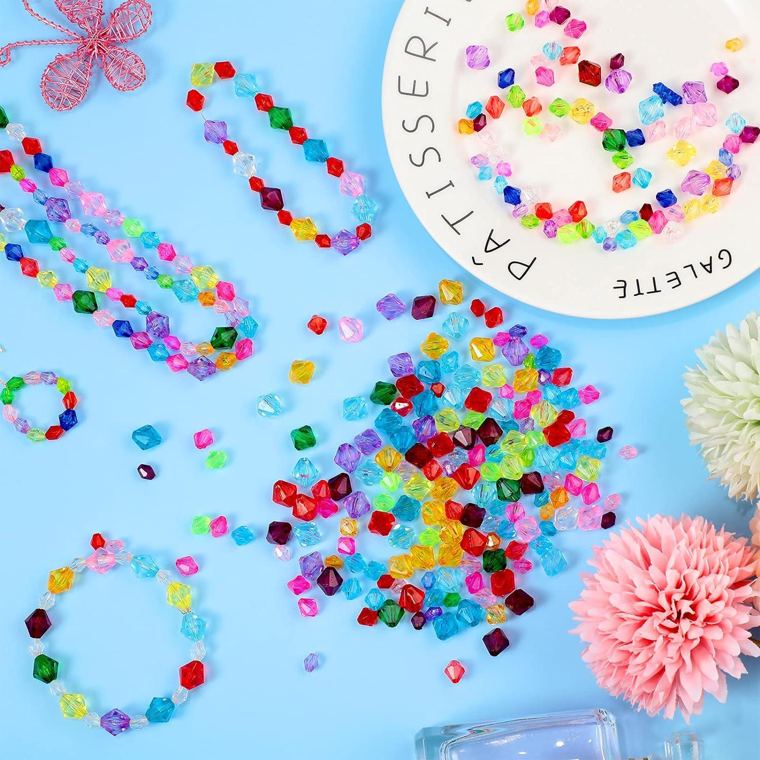 900 Cuentas de Cristal Bicone Facetadas Multicolor 6-10mm