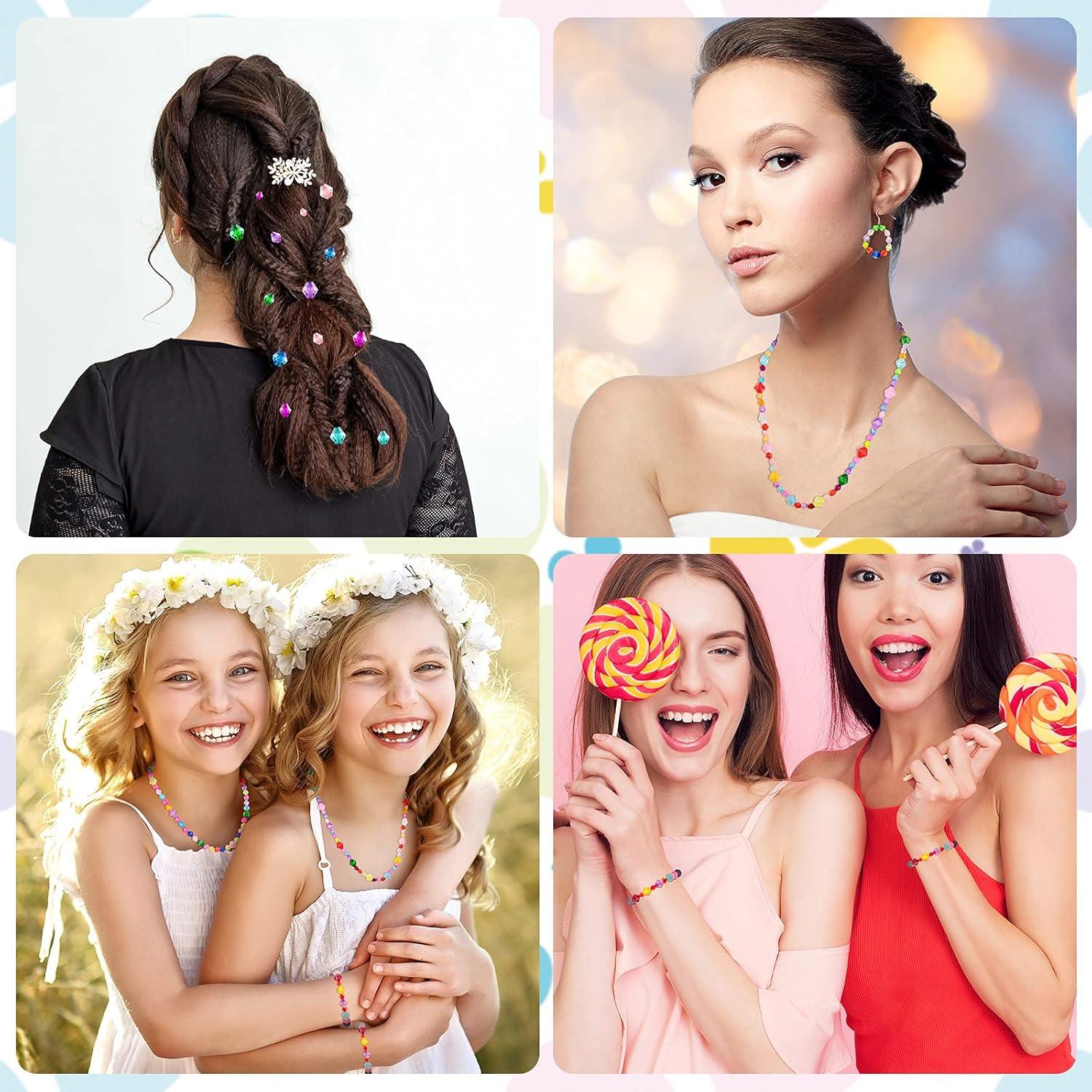 900 Cuentas de Cristal Bicone Facetadas Multicolor 6-10mm