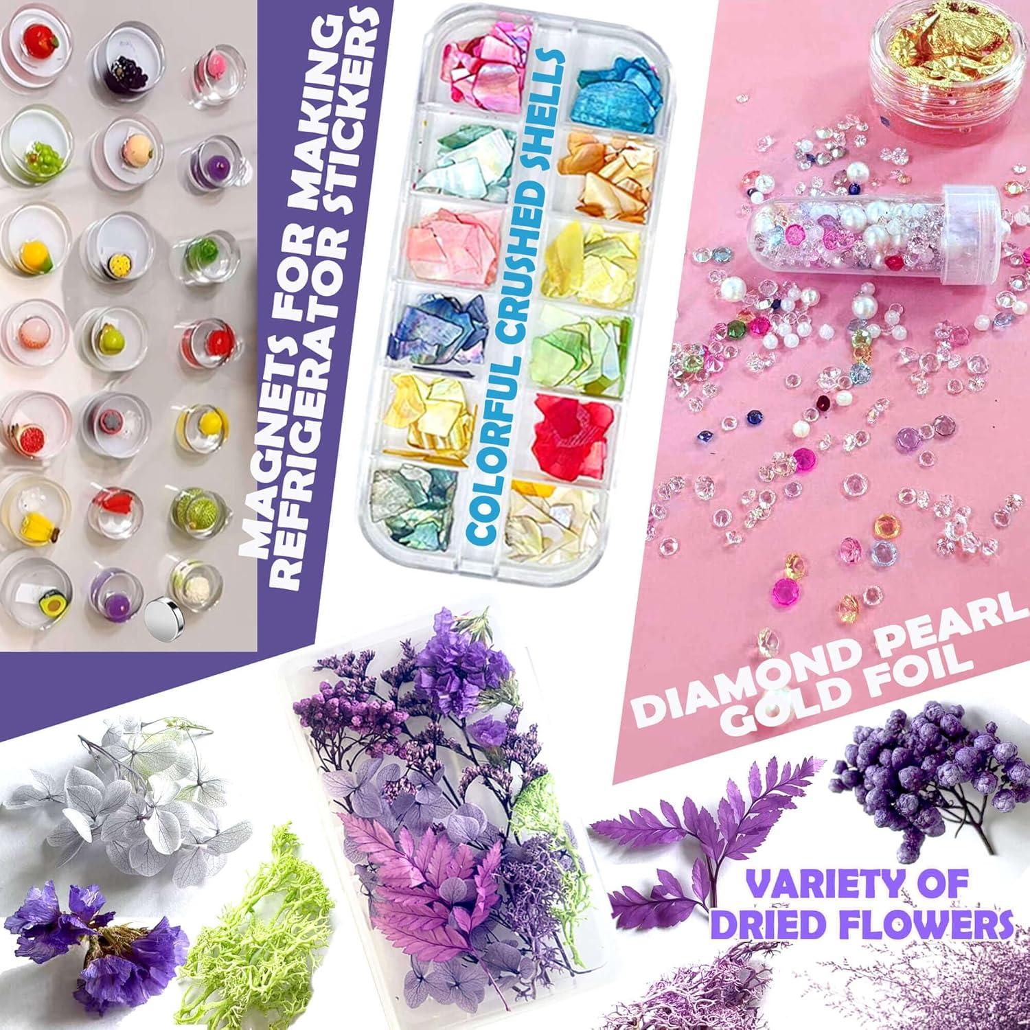 Kit de Resina UV JILLSKY 300g con Luz y Moldes para Joyería