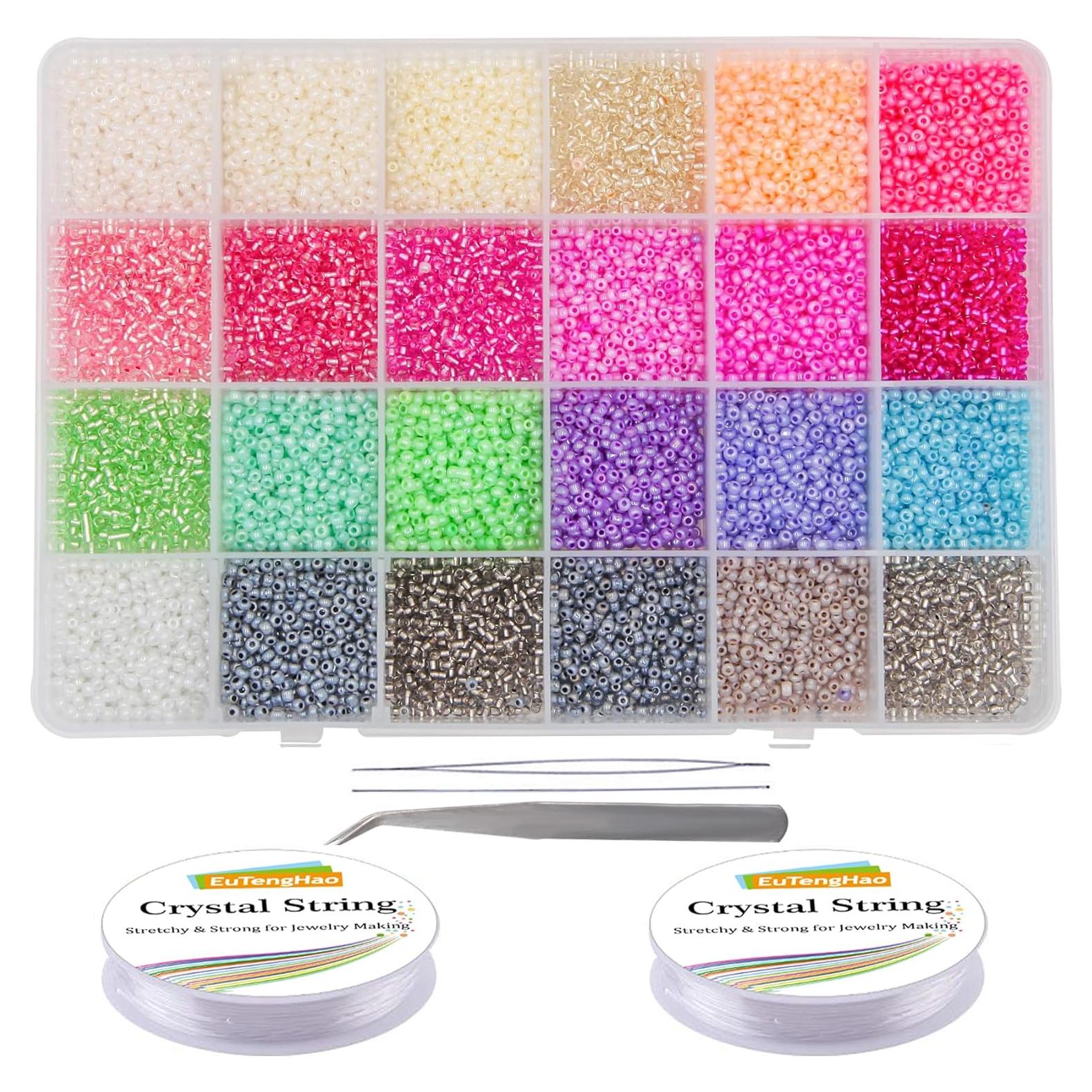 Kit de Cuentas de Semilla EuTengHao 18000 Piezas 2mm Vidrio
