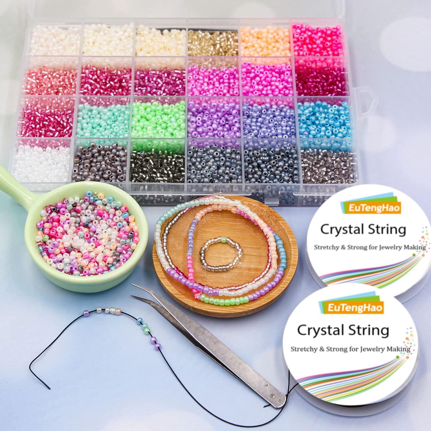 Kit de Cuentas de Semilla EuTengHao 18000 Piezas 2mm Vidrio