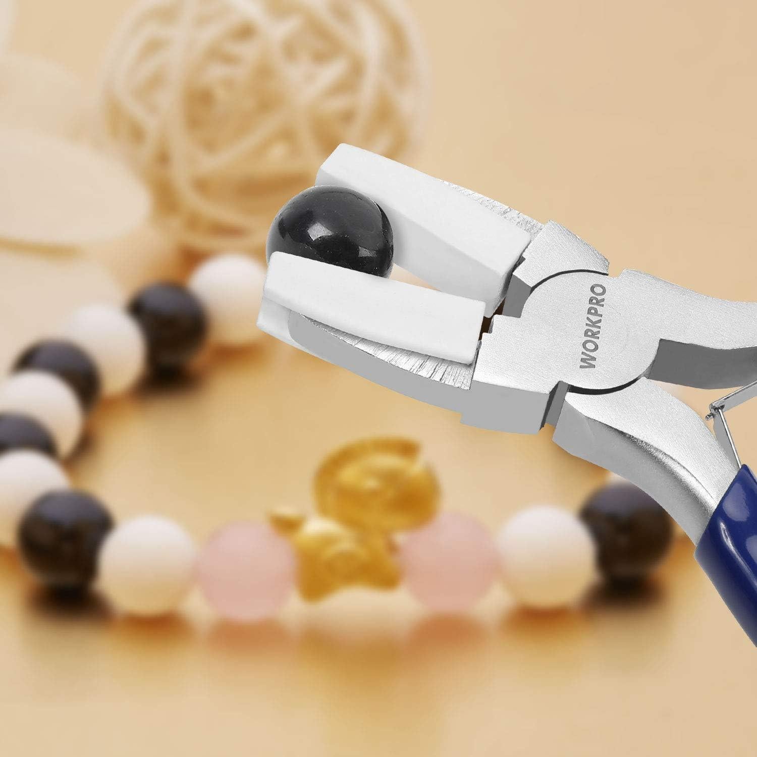 Set de Pinzas de Joyería WORKPRO 7 Piezas con Bolsa Azul