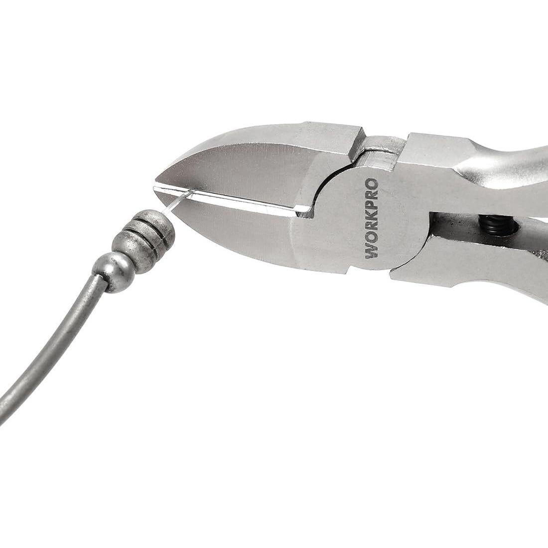 Set de Pinzas de Joyería WORKPRO 7 Piezas con Bolsa Azul