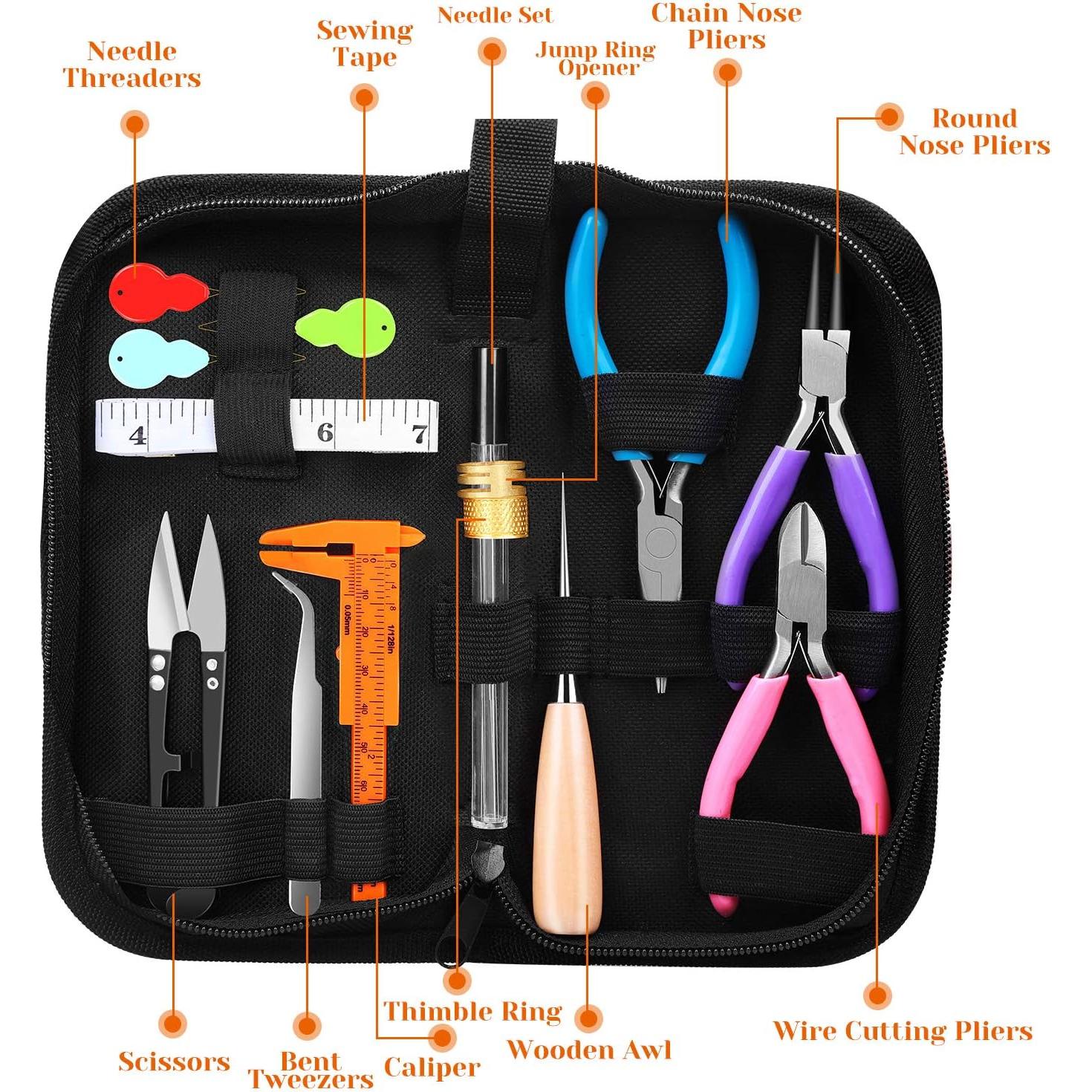 Kit de Fabricación de Joyas PAXCOO con 2046 Piezas y Herramientas