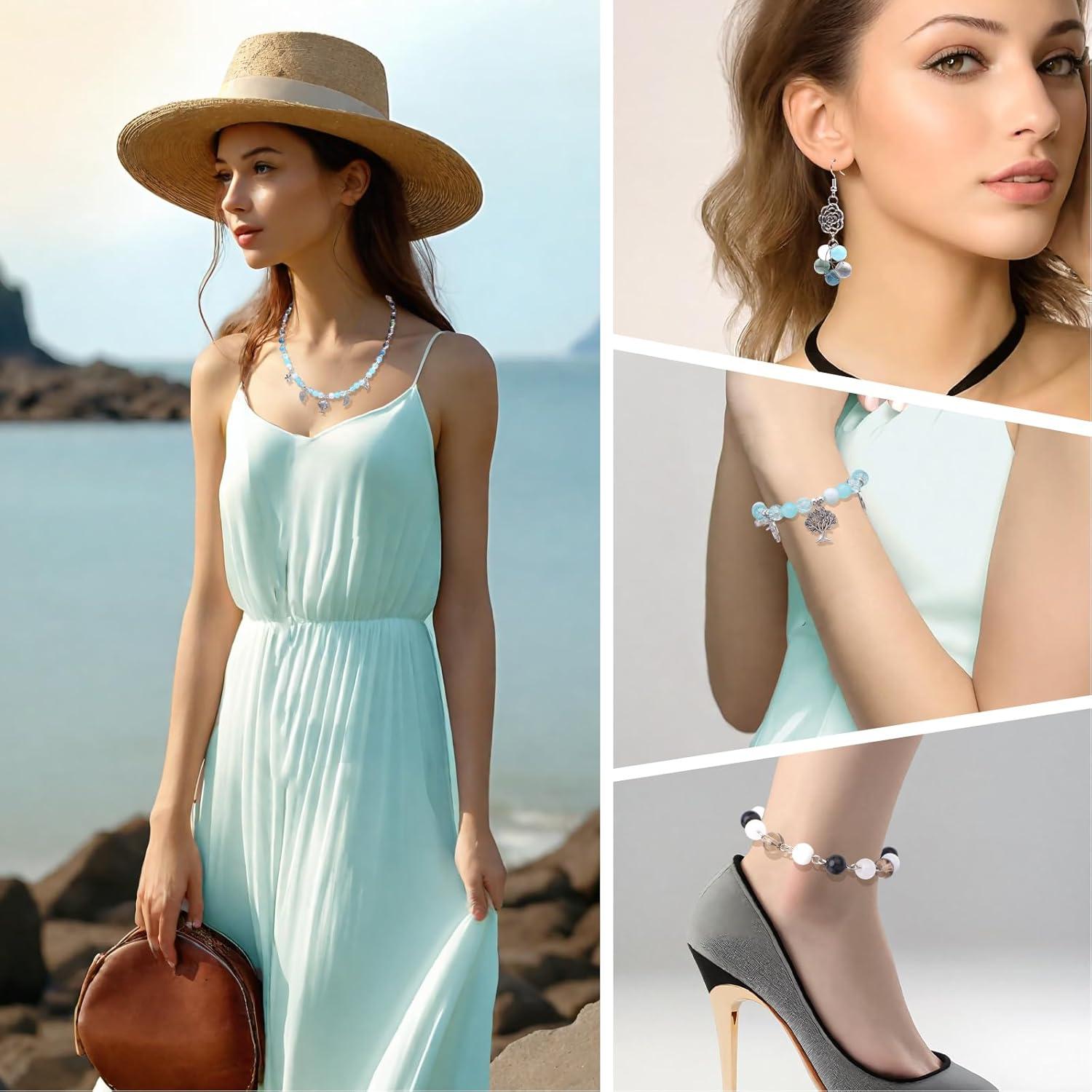 Kit de Fabricación de Pulseras KINGSHINE 810 Piezas 8mm Vidrio