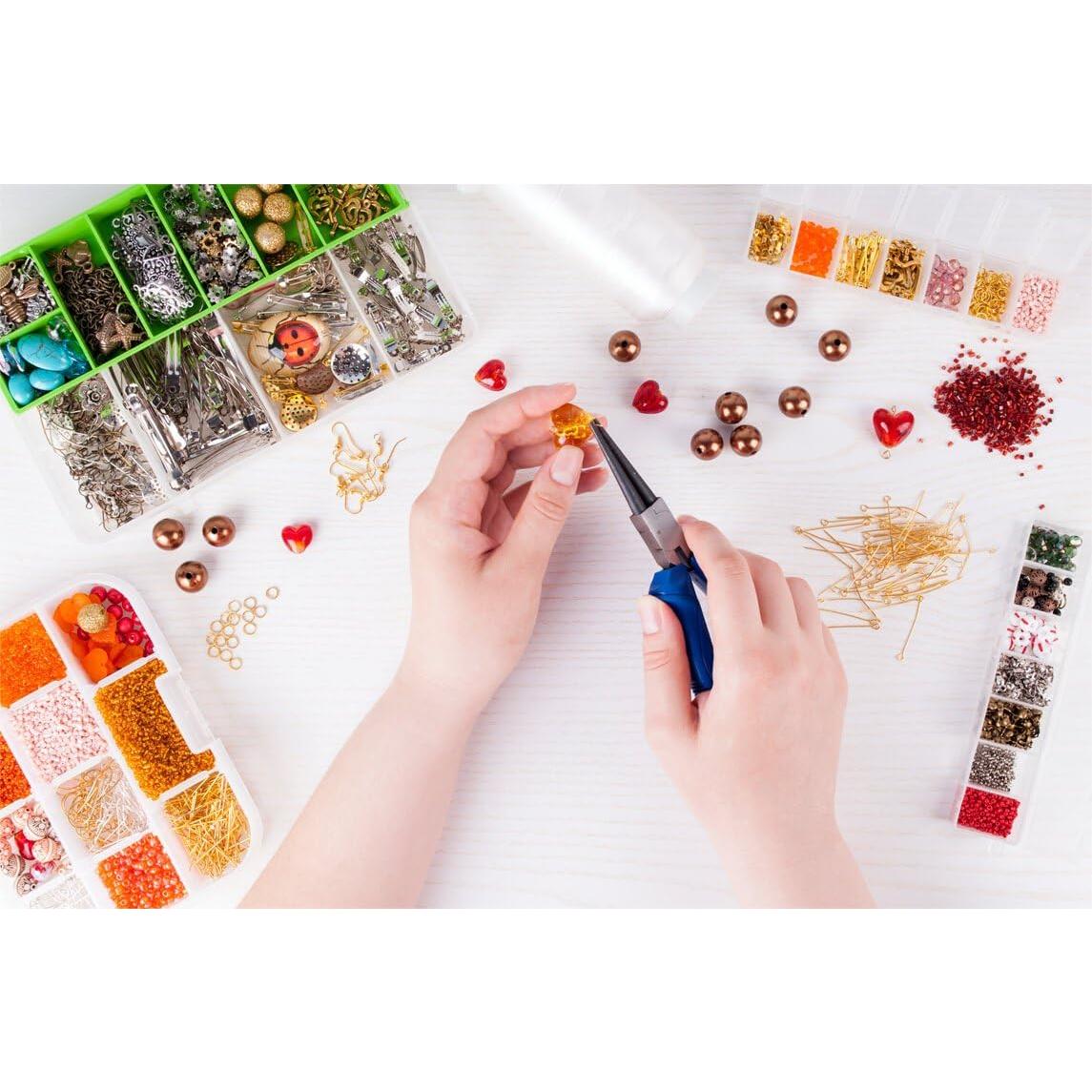 Kit de Joyería Paxcoo 1500 Piezas: Anillas de Salto y Alicates