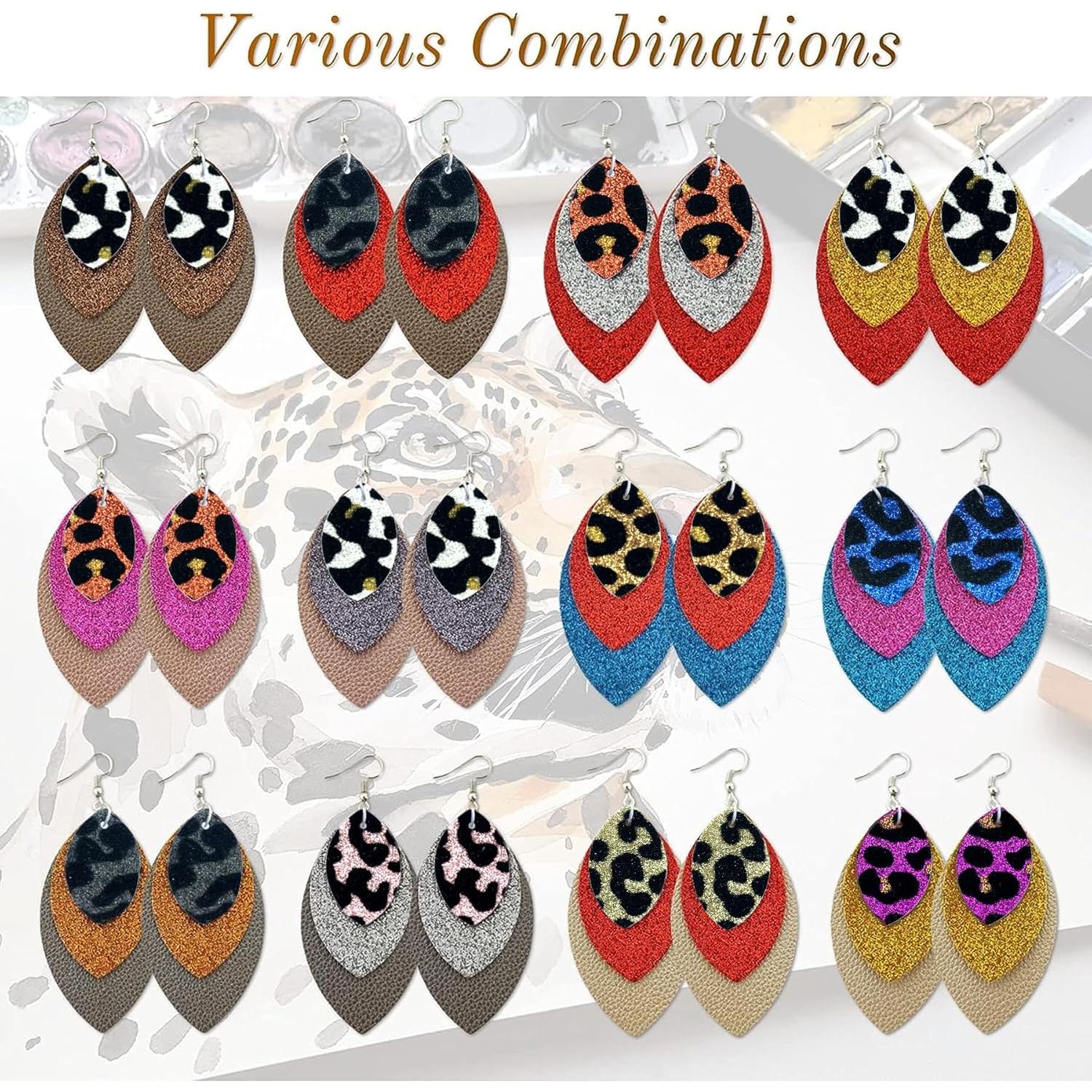 Kit de Pendientes de Cuero Sintético AOUXSEEM 321 Piezas