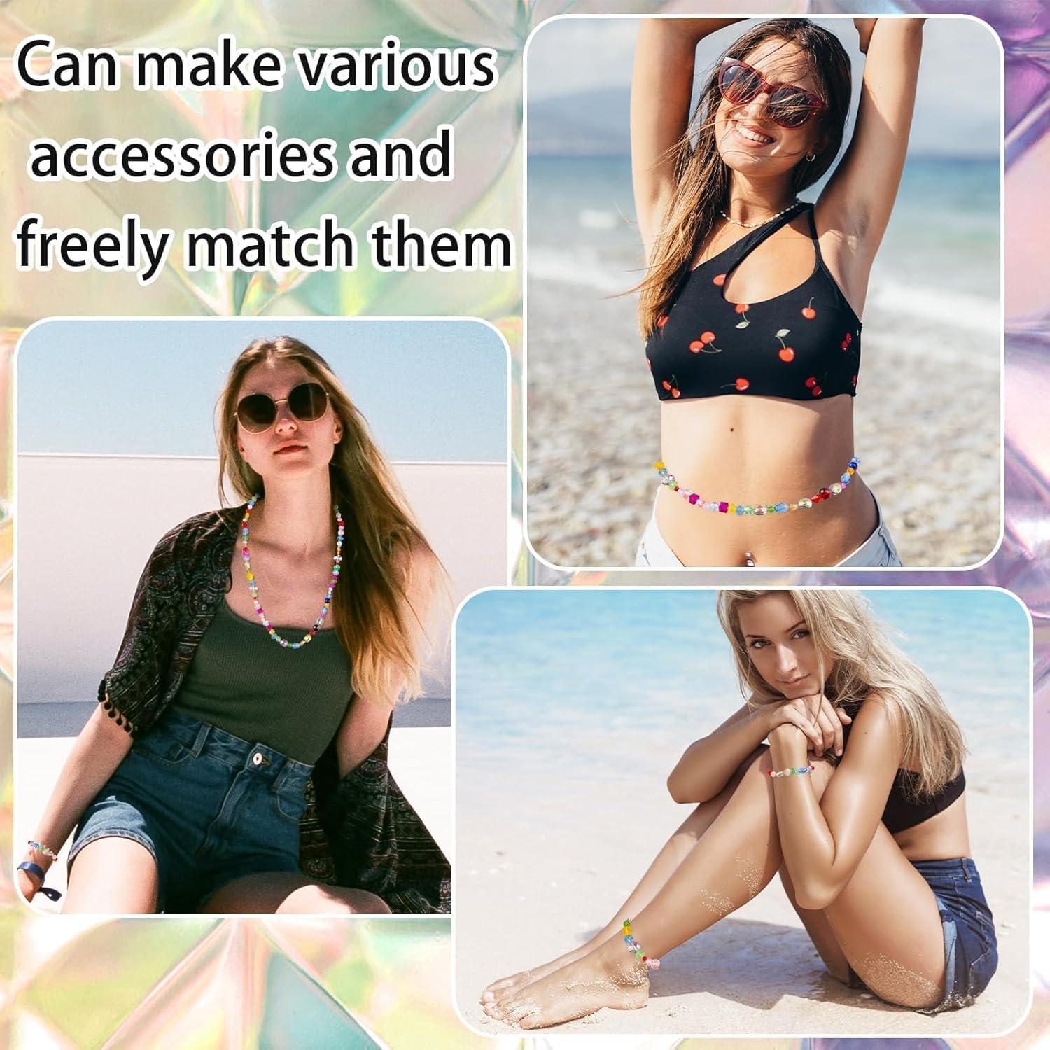 636 Perlas de Cristal Arcoíris OuMuaMua para Joyería DIY