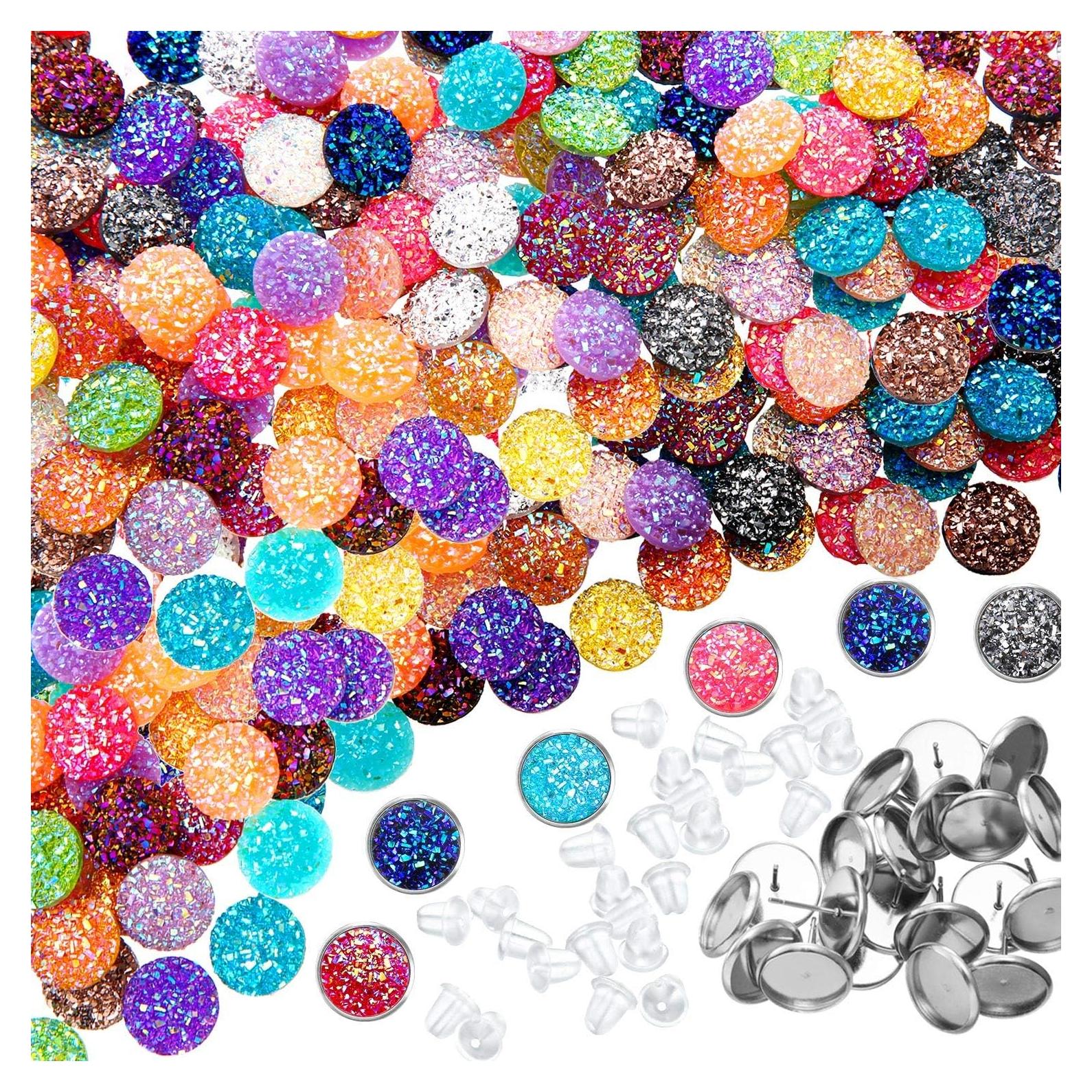 Kit de Joyería DIY Maitys 200 Pcs 20 Colores Cabochones 8mm