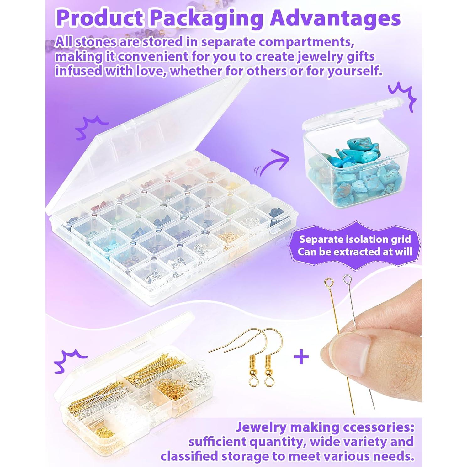 Kit de Fabricación de Joyas FIVEIZERO - 1956 Piezas con Cuentas Naturales