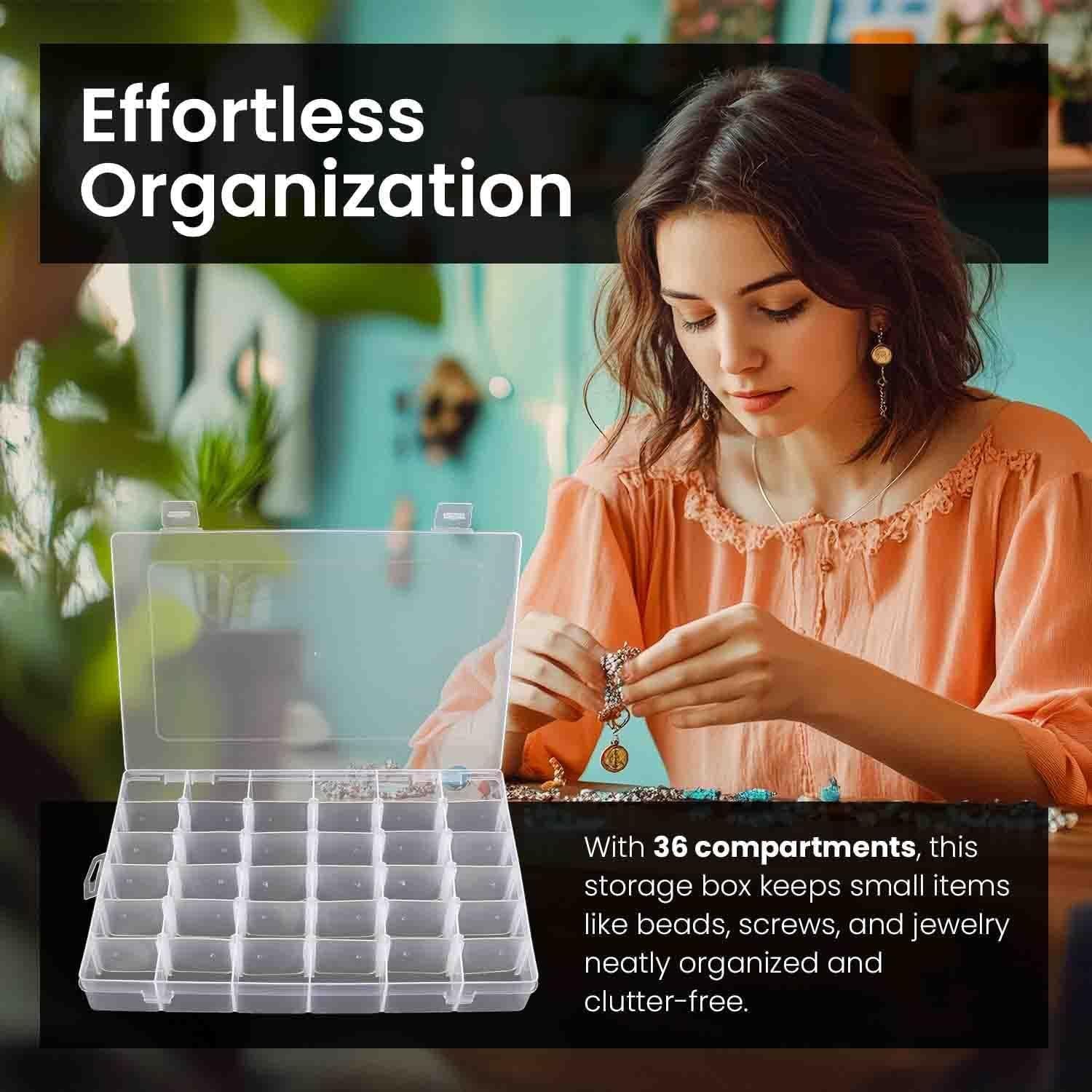 Caja Organizadora Plástica Budreu 4 Paquetes 36 Compartimentos