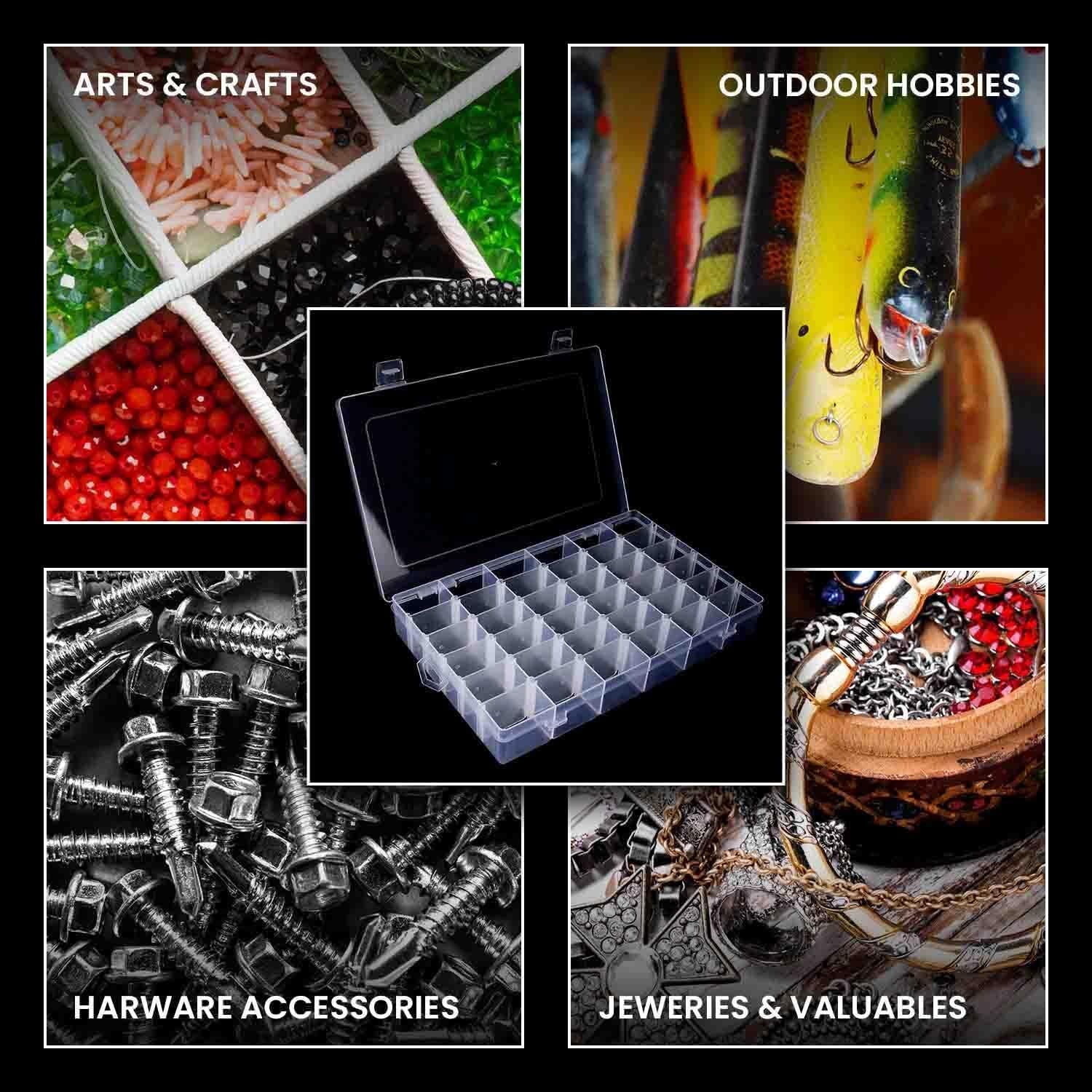 Caja Organizadora Plástica Budreu 4 Paquetes 36 Compartimentos