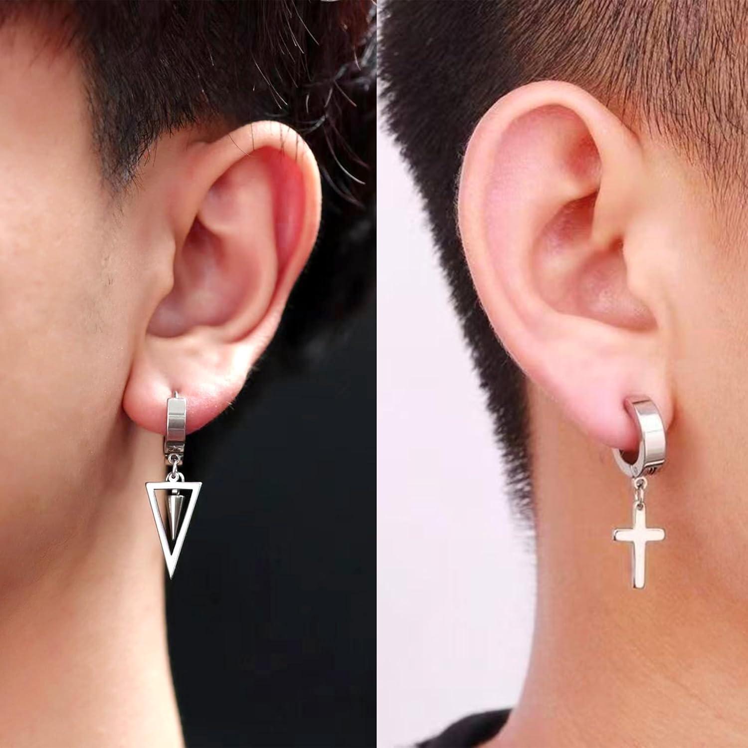 6 Piezas Ganchos de Pendientes Huggie Plata Esterlina 925 14mm