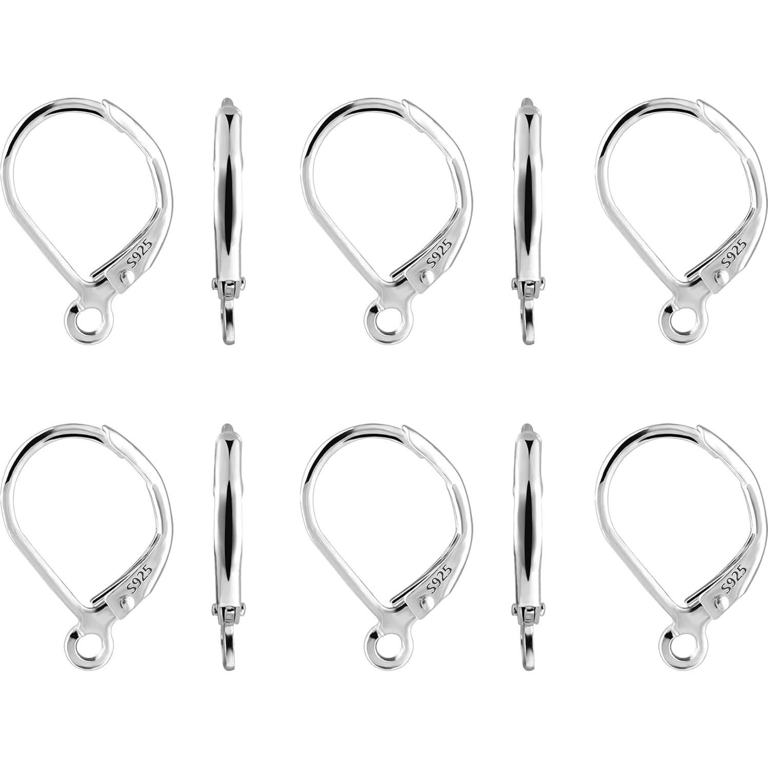 Ganchos de Aretes Franceses Plata Esterlina 925 Hipoalergénicos