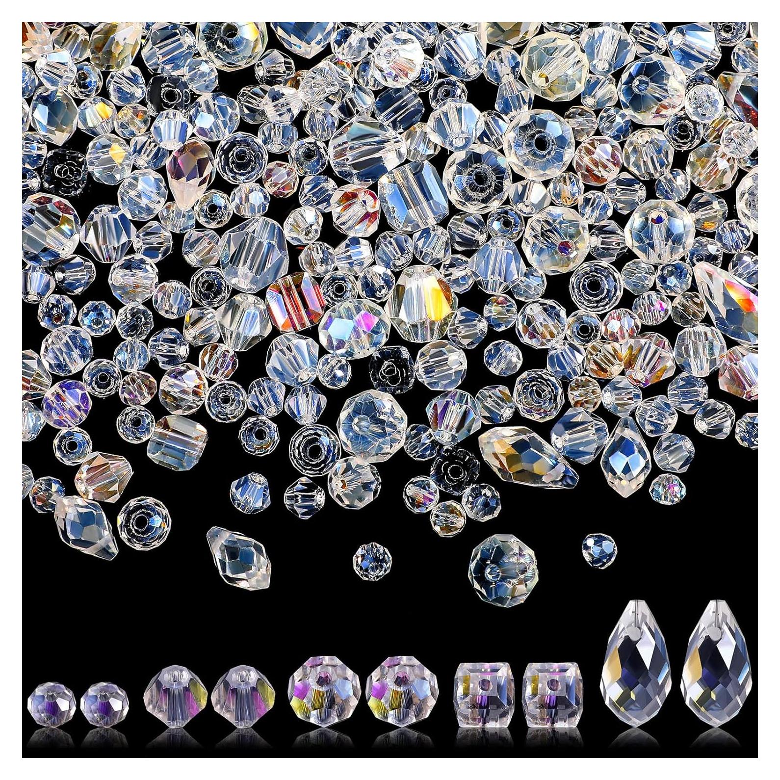Kigeli 1280 Piezas Perlas de Cristal Facetadas para DIY