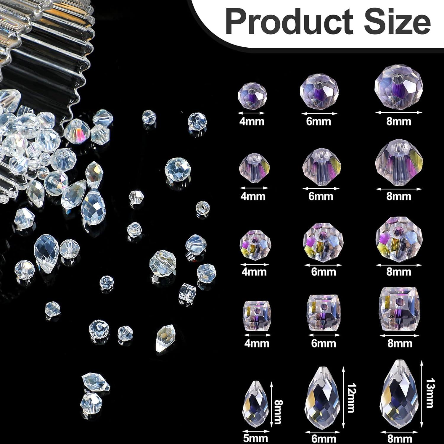 Kigeli 1280 Piezas Perlas de Cristal Facetadas para DIY