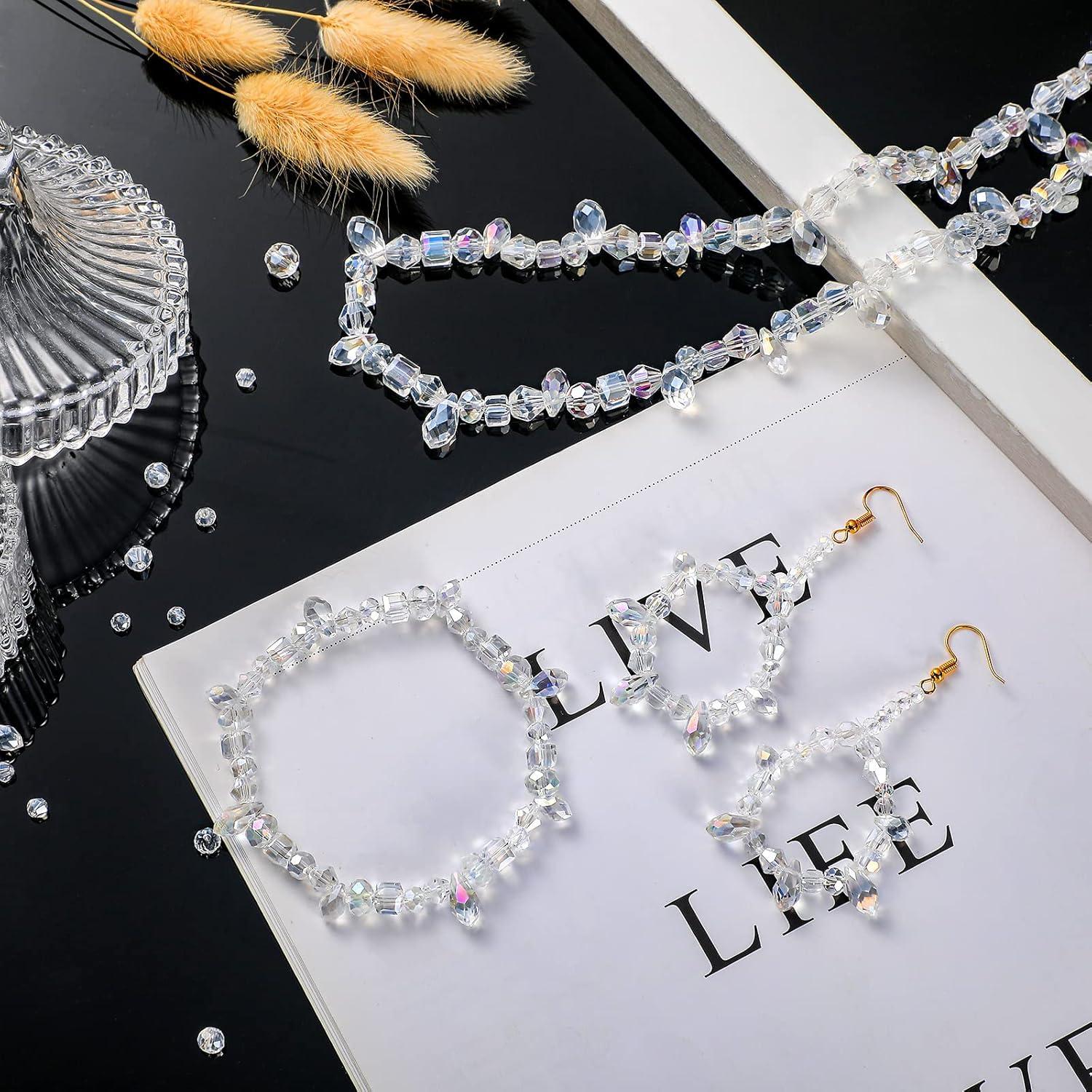 Kigeli 1280 Piezas Perlas de Cristal Facetadas para DIY